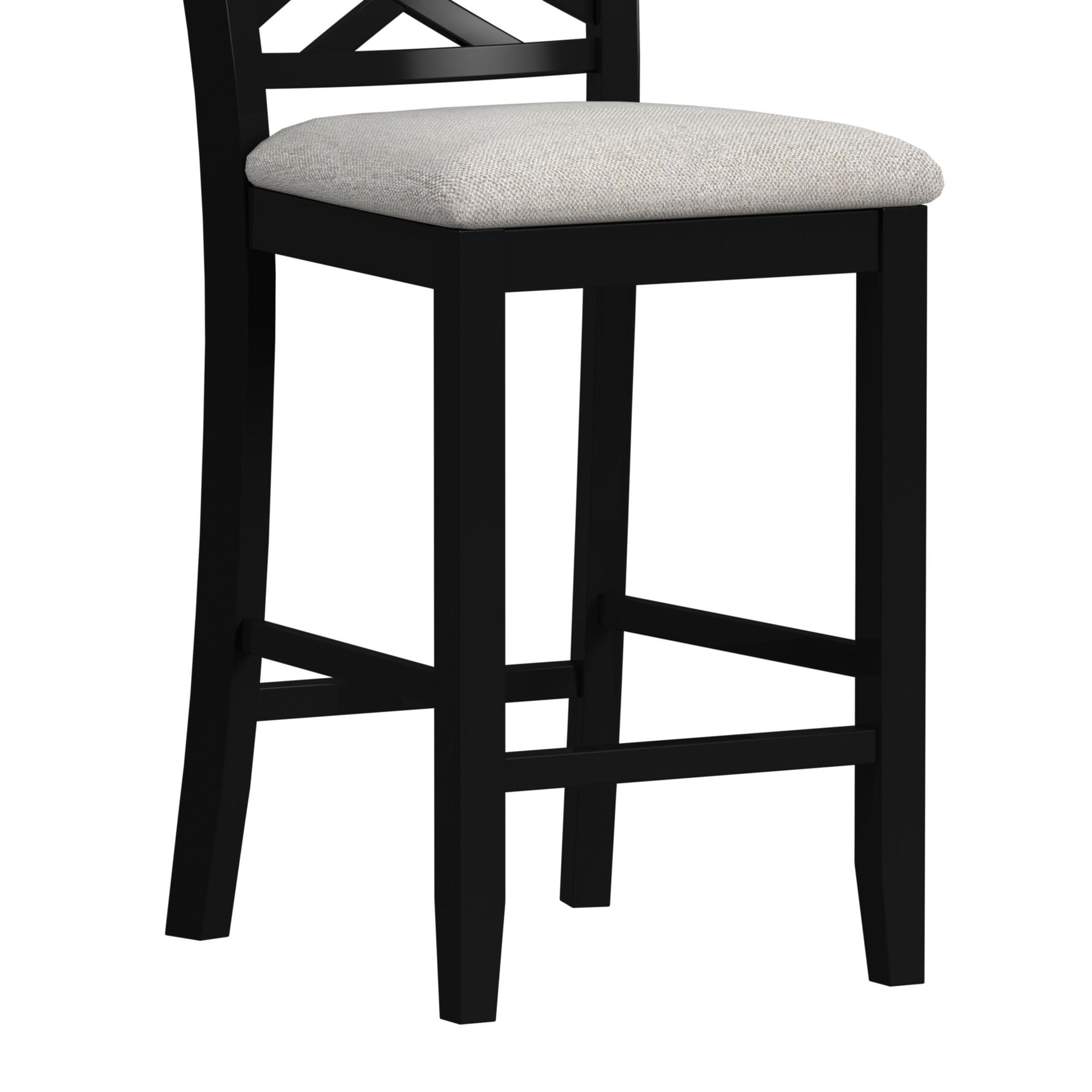 Brooks 5PC Counter Set with Table and 4 UPH Seat & Wood Back Chairs in Medium Brown & Black - Tampa Furniture Outlet