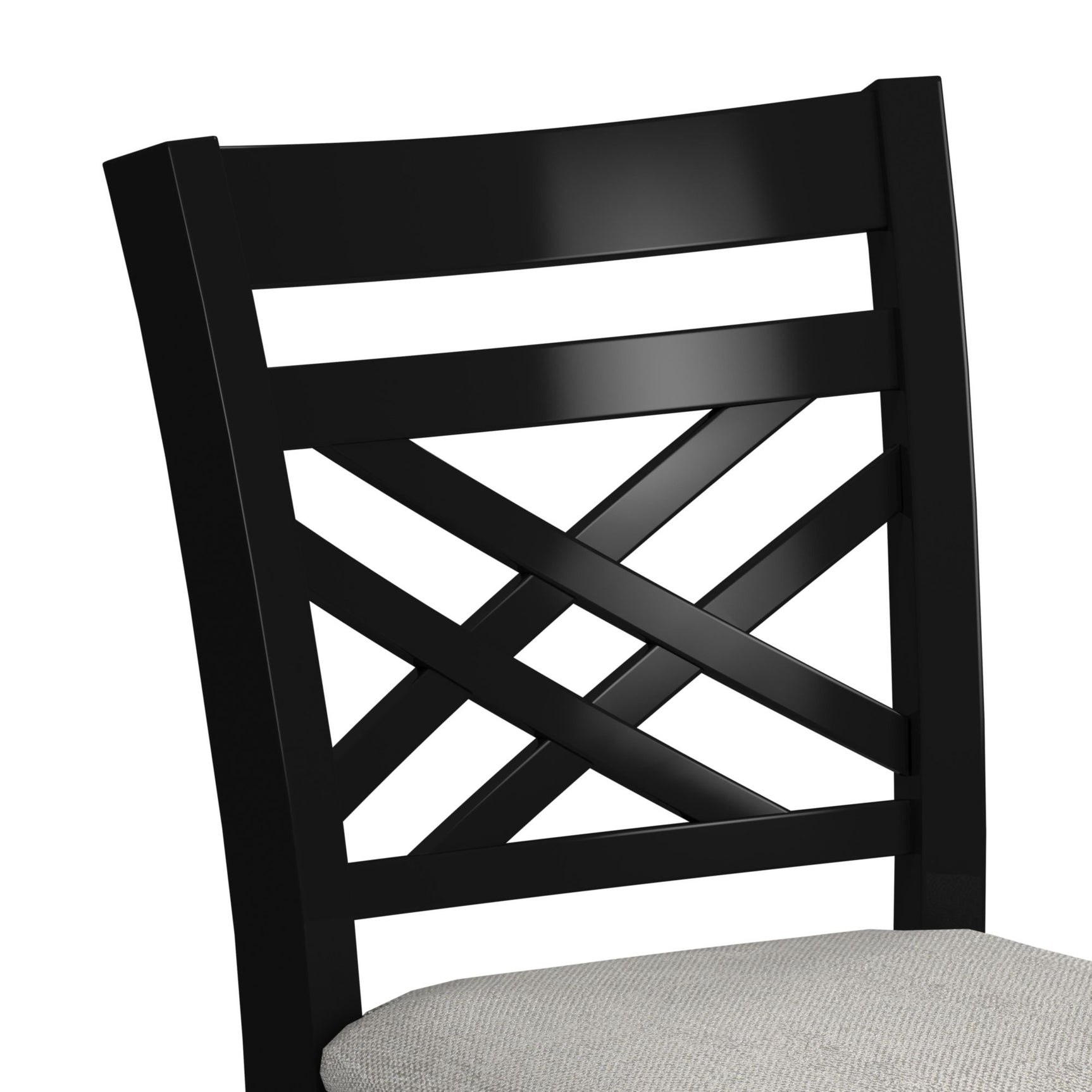 Brooks 5PC Counter Set with Table and 4 UPH Seat & Wood Back Chairs in Medium Brown & Black - Tampa Furniture Outlet