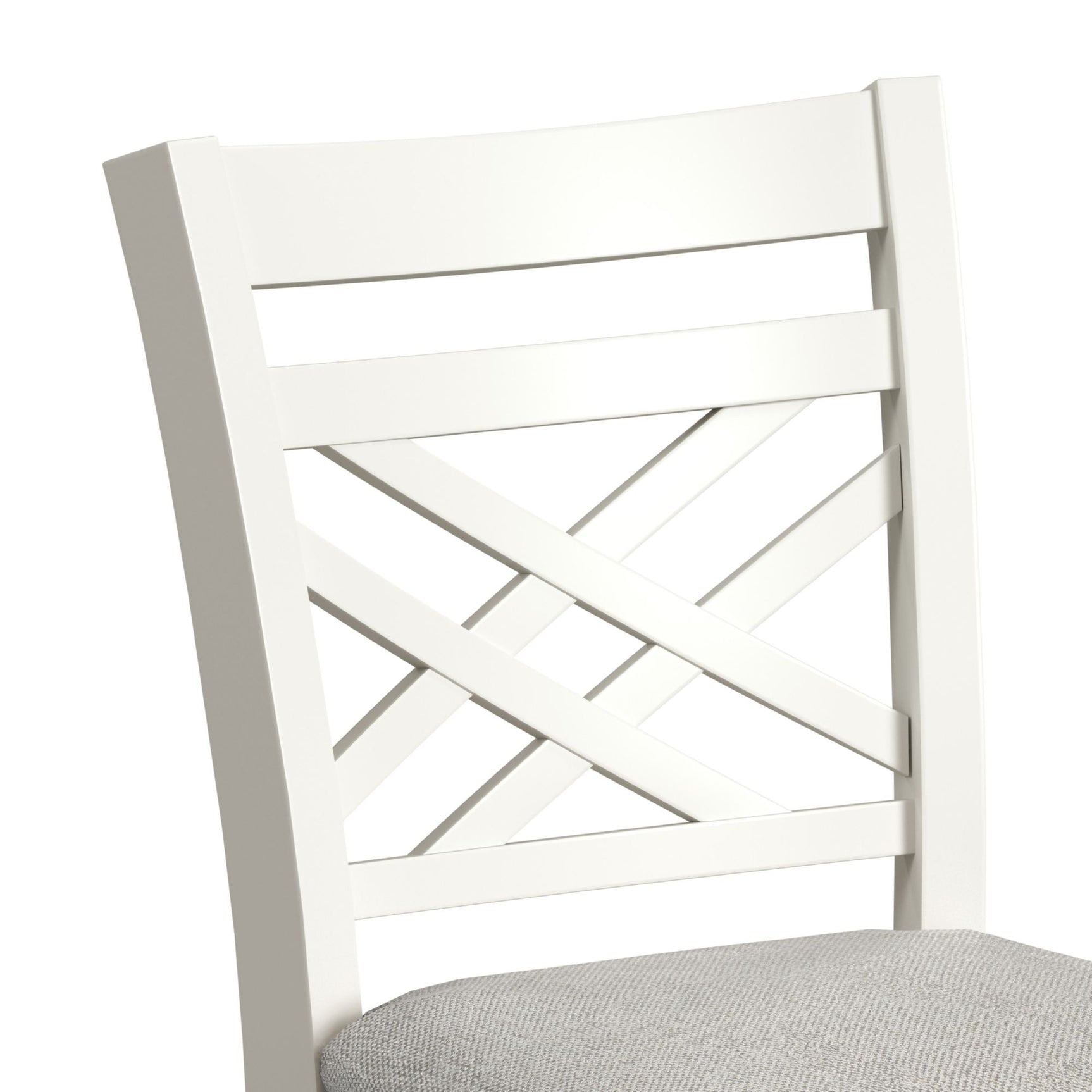 Brooks 5PC Counter Set with Table and 4 UPH Seat & Wood Back Chairs in Medium Brown & White - Tampa Furniture Outlet