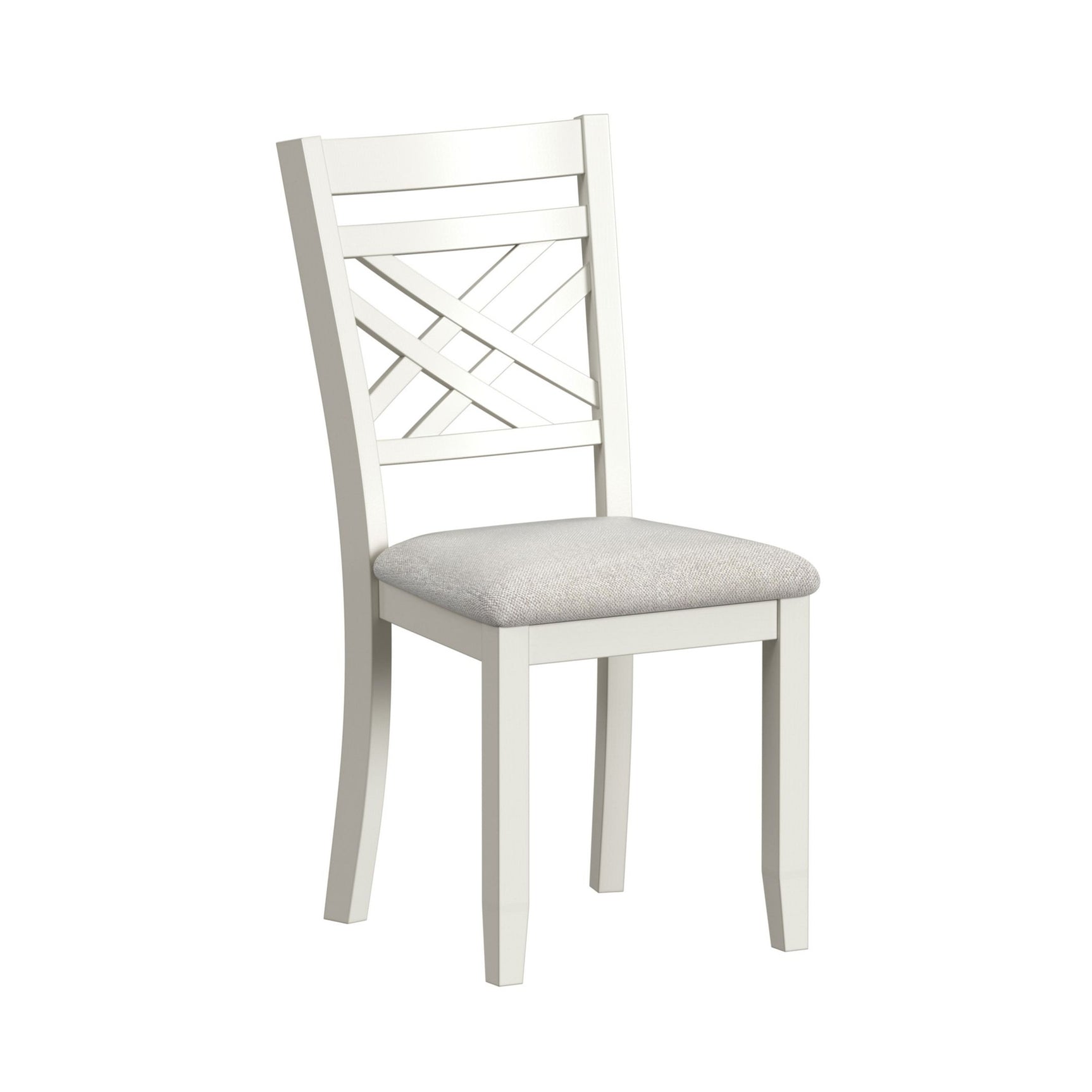 Brooks 6PC Dining Set with Table, 4 Wood Back and UPH Seat Chairs, and Bench in Medium Brown & White