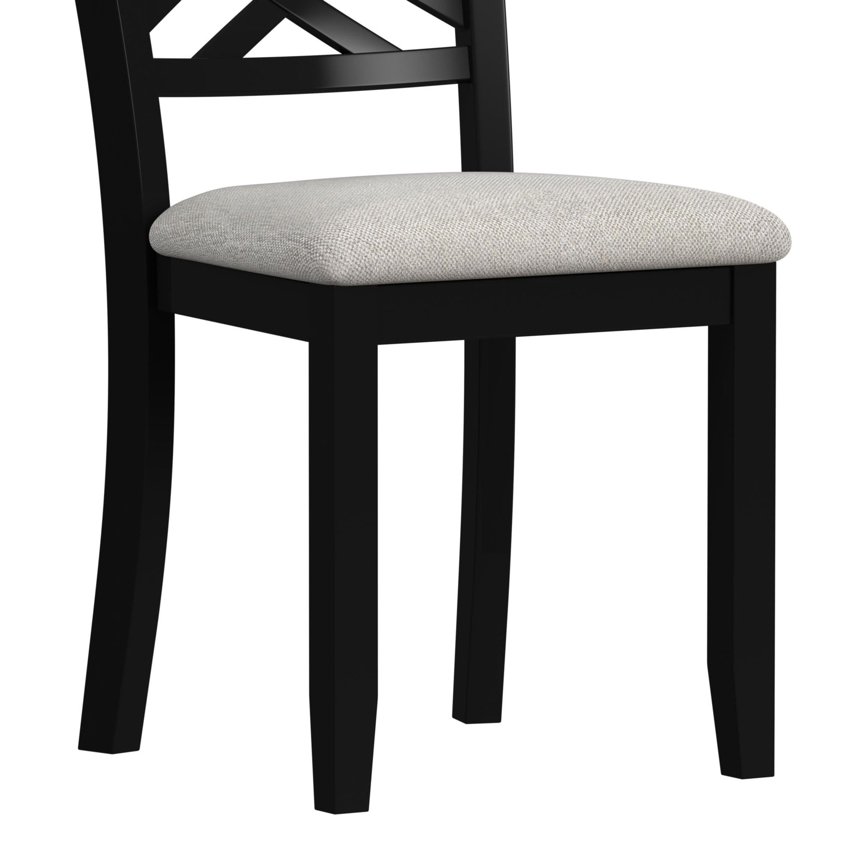 Brooks 6PC Dining Set with Table, 4 Wood Back and UPH Seat Chairs, and Bench in Medium Brown & Black - Tampa Furniture Outlet