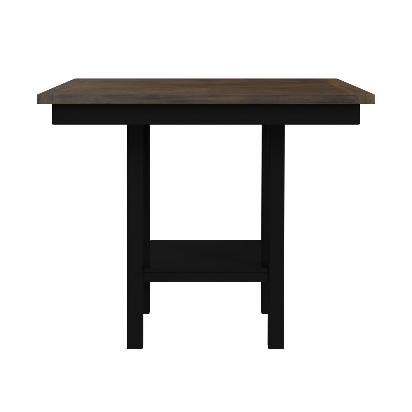 Brooks 5PC Counter Set with Table and 4 UPH Seat & Wood Back Chairs in Medium Brown & Black - Tampa Furniture Outlet