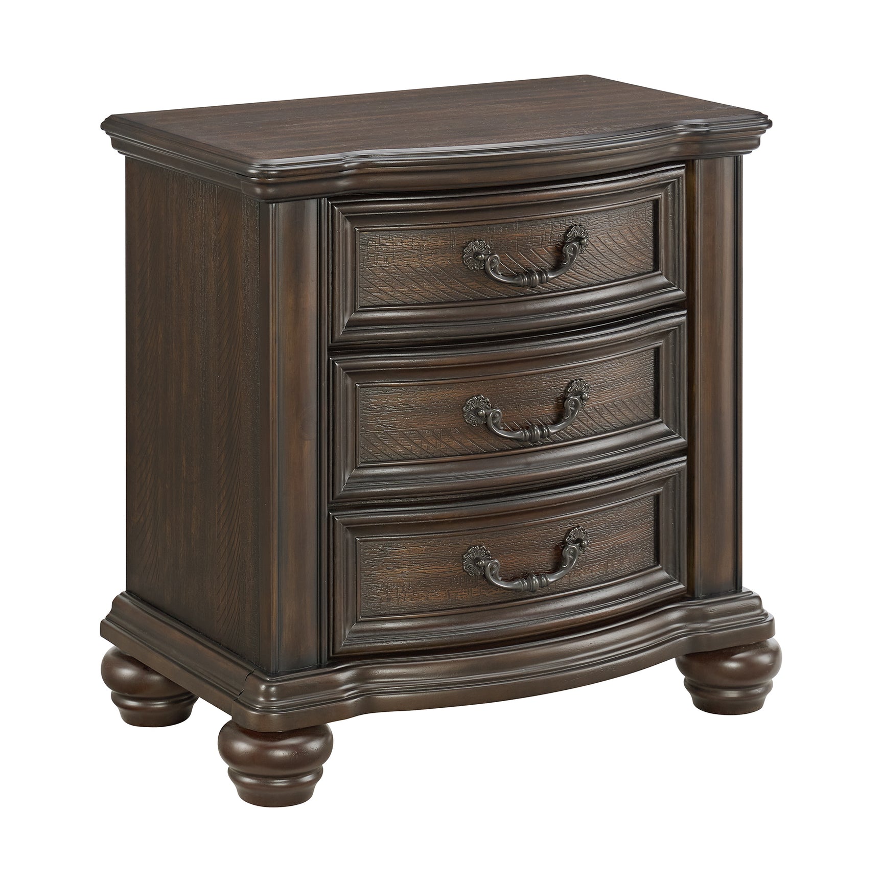 Brunswick 2-Drawer Nightstand with USB in Mahogany - Tampa Furniture Outlet