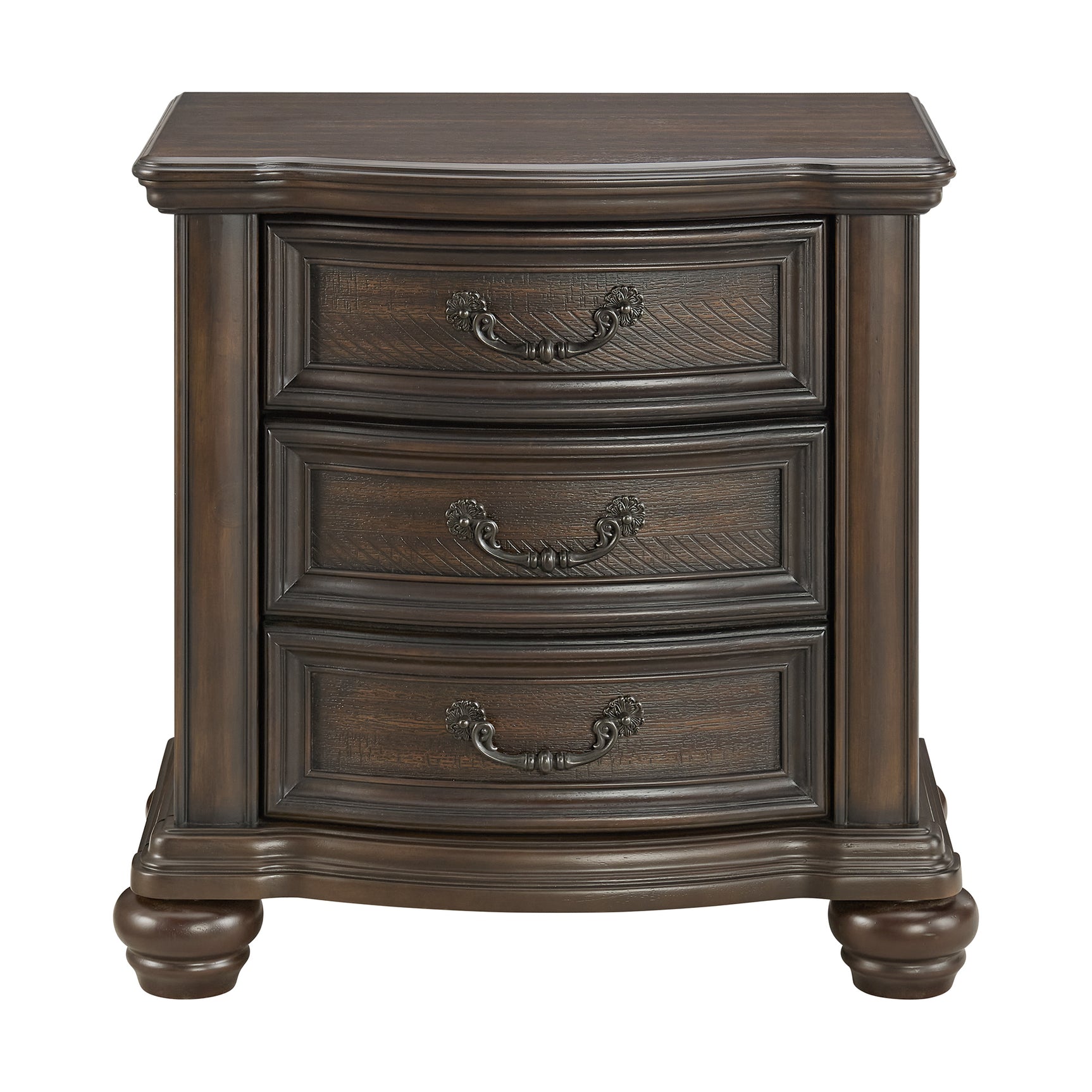 Brunswick 2-Drawer Nightstand with USB in Mahogany - Tampa Furniture Outlet
