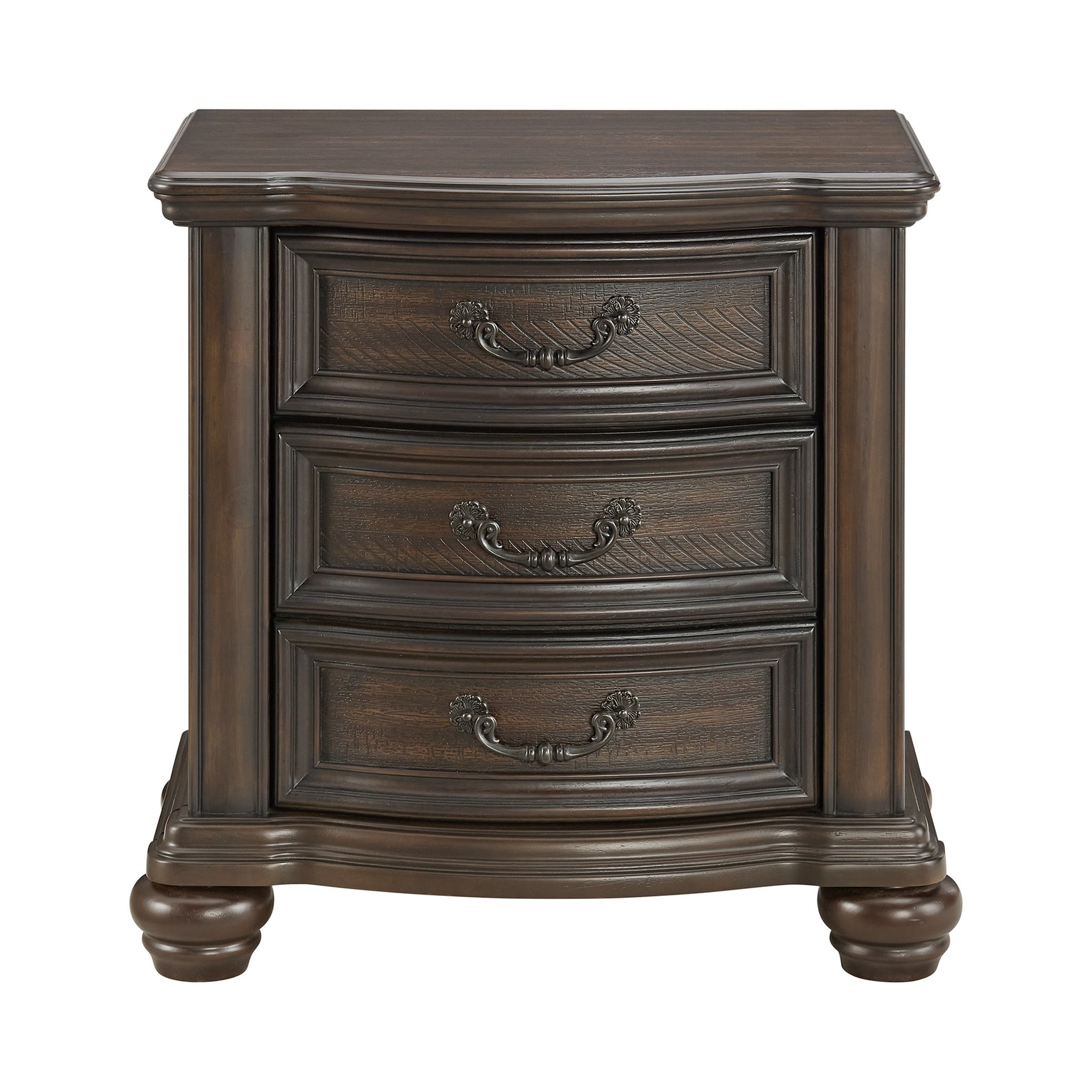 Brunswick 2-Drawer Nightstand with USB in Mahogany