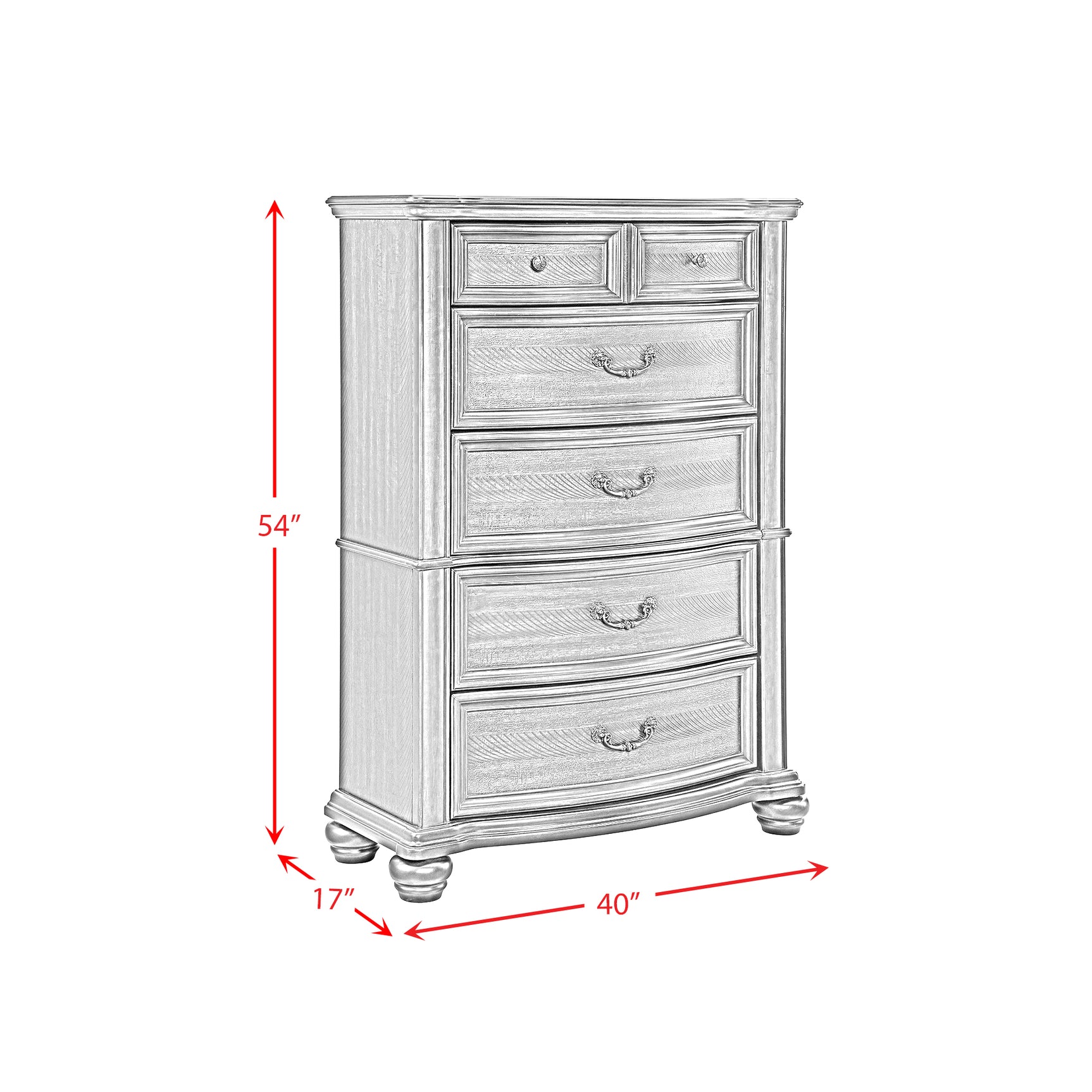 Brunswick 5-Drawer Chest in Mahogany - Tampa Furniture Outlet
