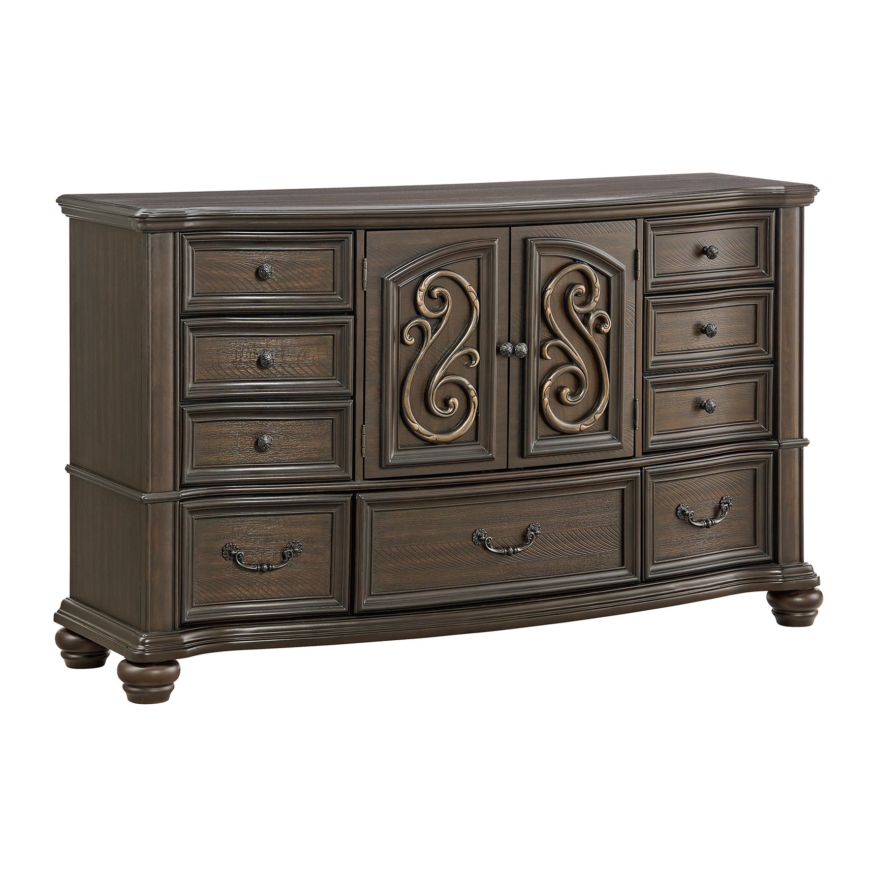 Brunswick 7-Drawer Dresser in Mahogany - Tampa Furniture Outlet