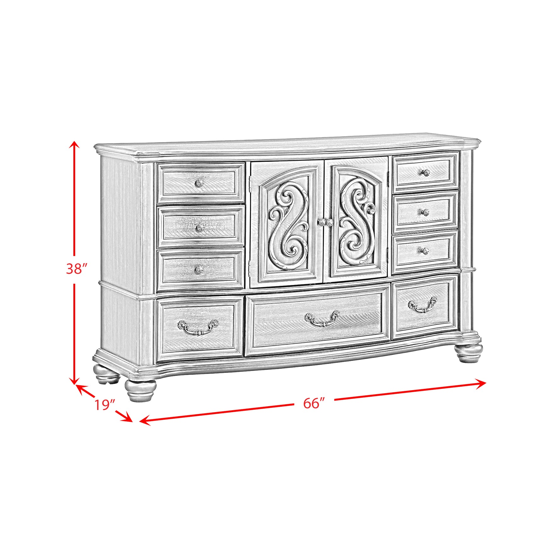 Brunswick 7-Drawer Dresser in Mahogany - Tampa Furniture Outlet
