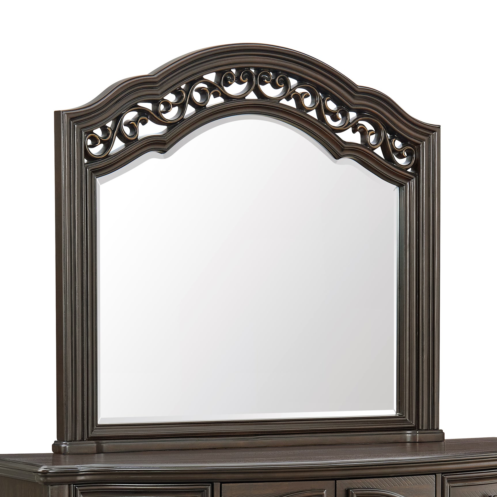 Brunswick Dresser and Mirror Set in Mahogany - Tampa Furniture Outlet