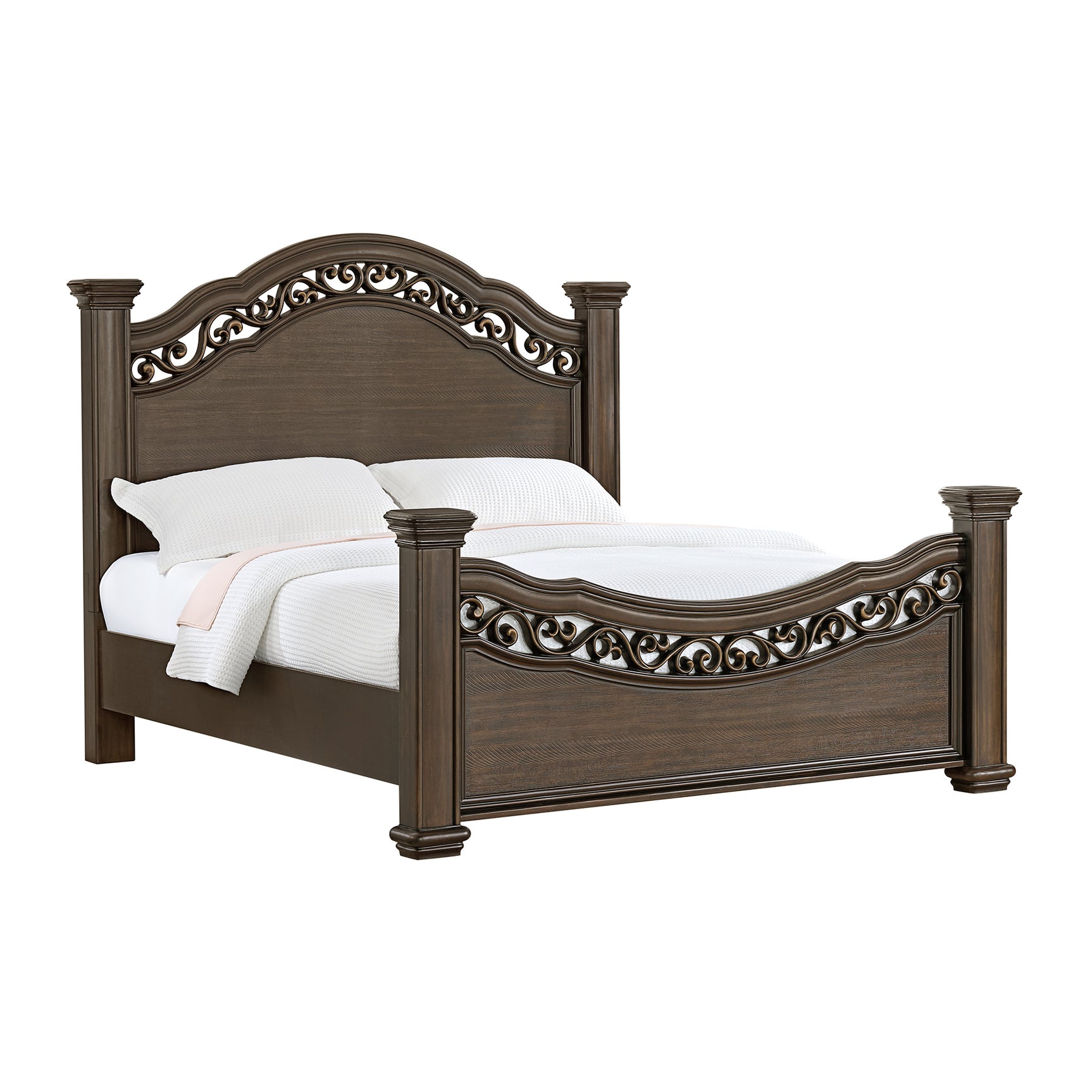 Brunswick King Panel Bed in Mahogany - Tampa Furniture Outlet