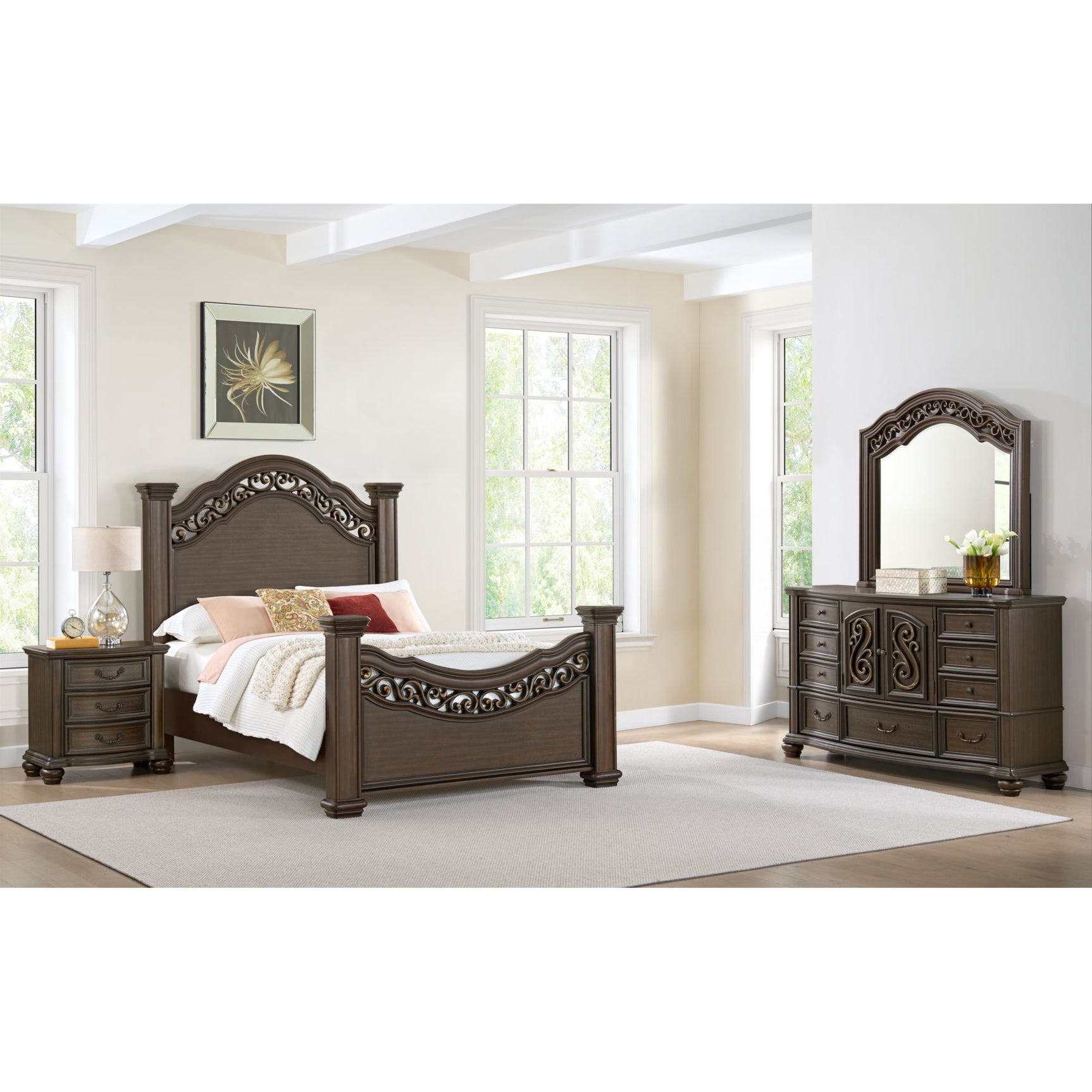 Brunswick 7-Drawer Dresser in Mahogany - Tampa Furniture Outlet