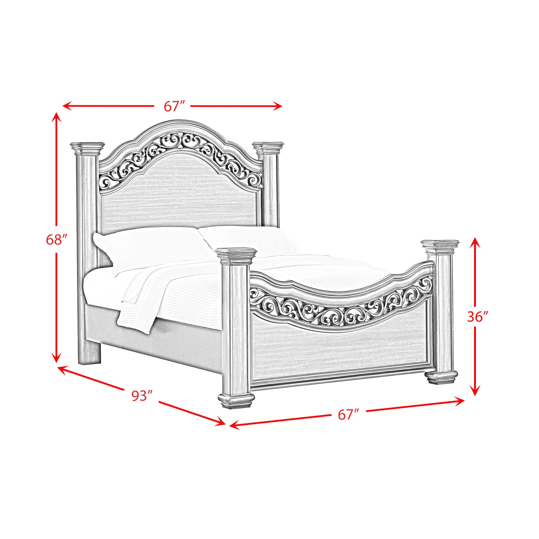 Brunswick Queen Panel Bed in Mahogany