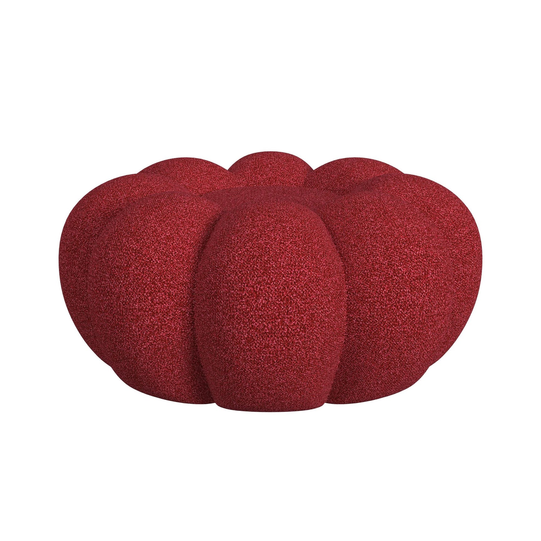 Bubble Swivel Chair and Ottoman in Red - Tampa Furniture Outlet