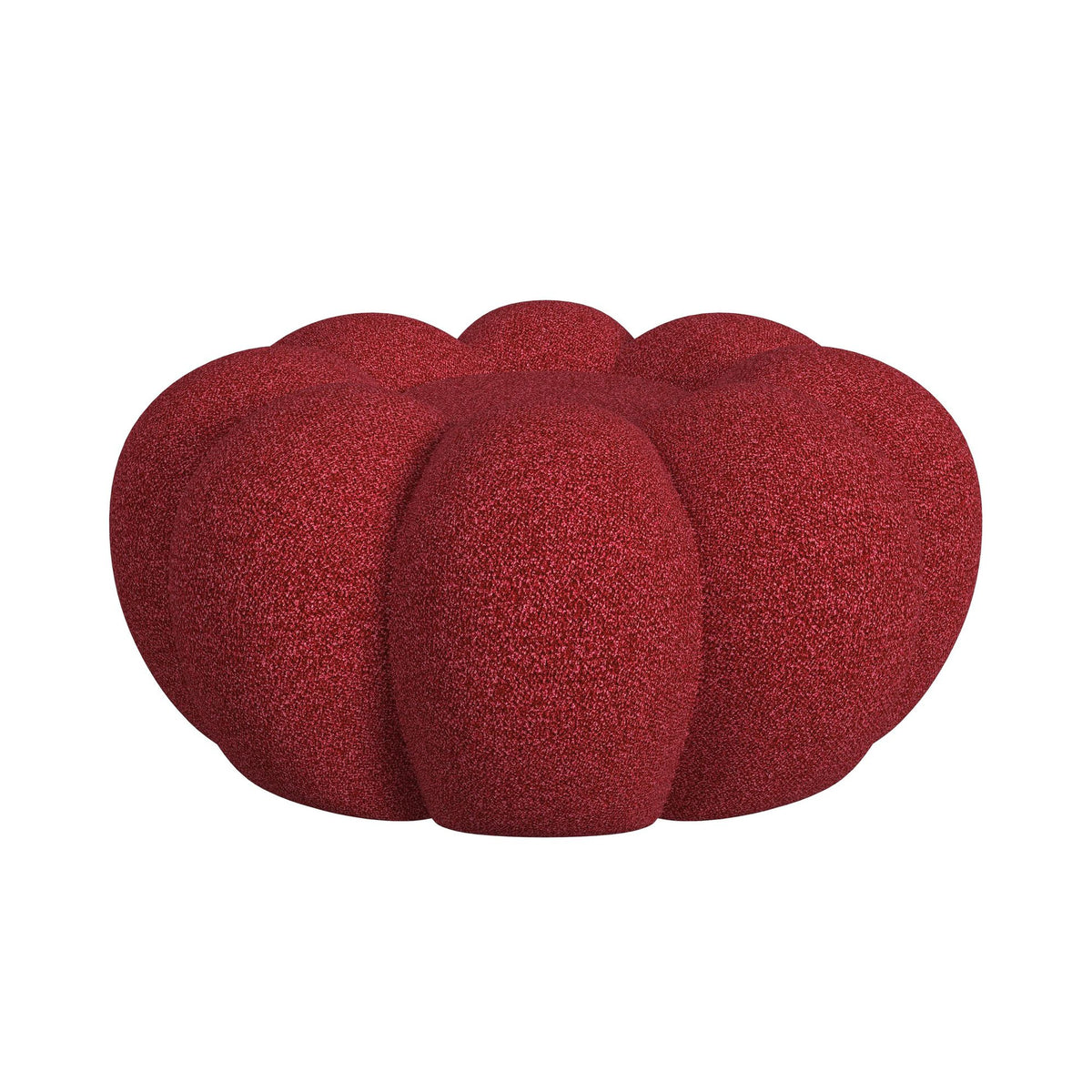 Bubble Swivel Chair and Ottoman in Red