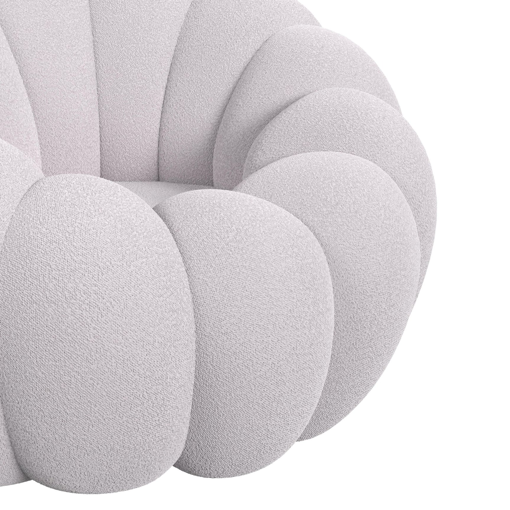 Bubble Swivel Chair and Ottoman in Grey - Tampa Furniture Outlet
