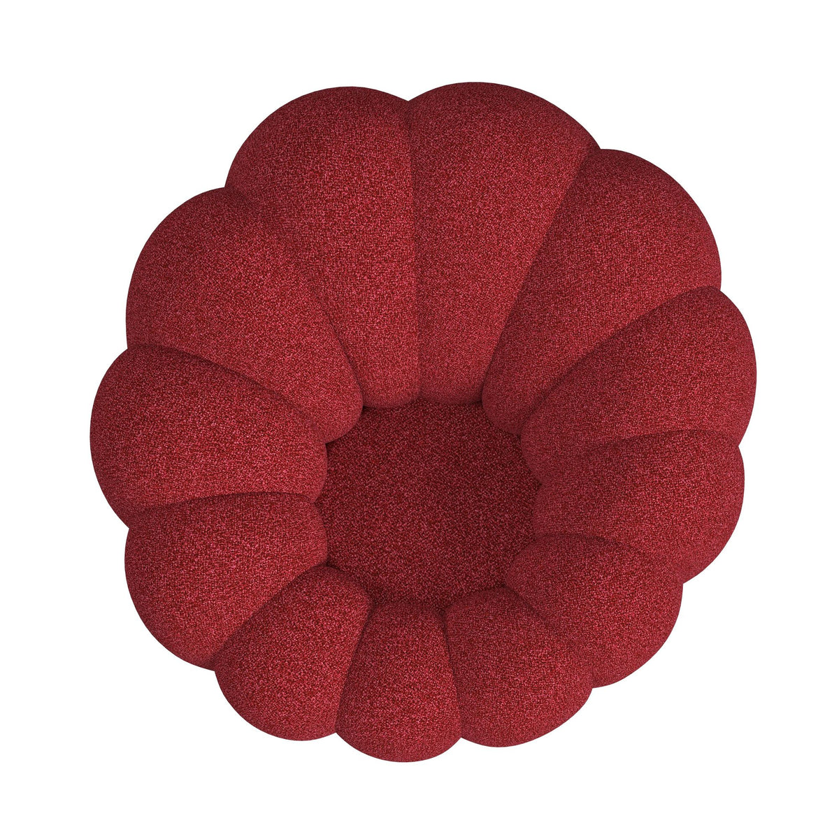 Bubble Swivel Chair and Ottoman in Red