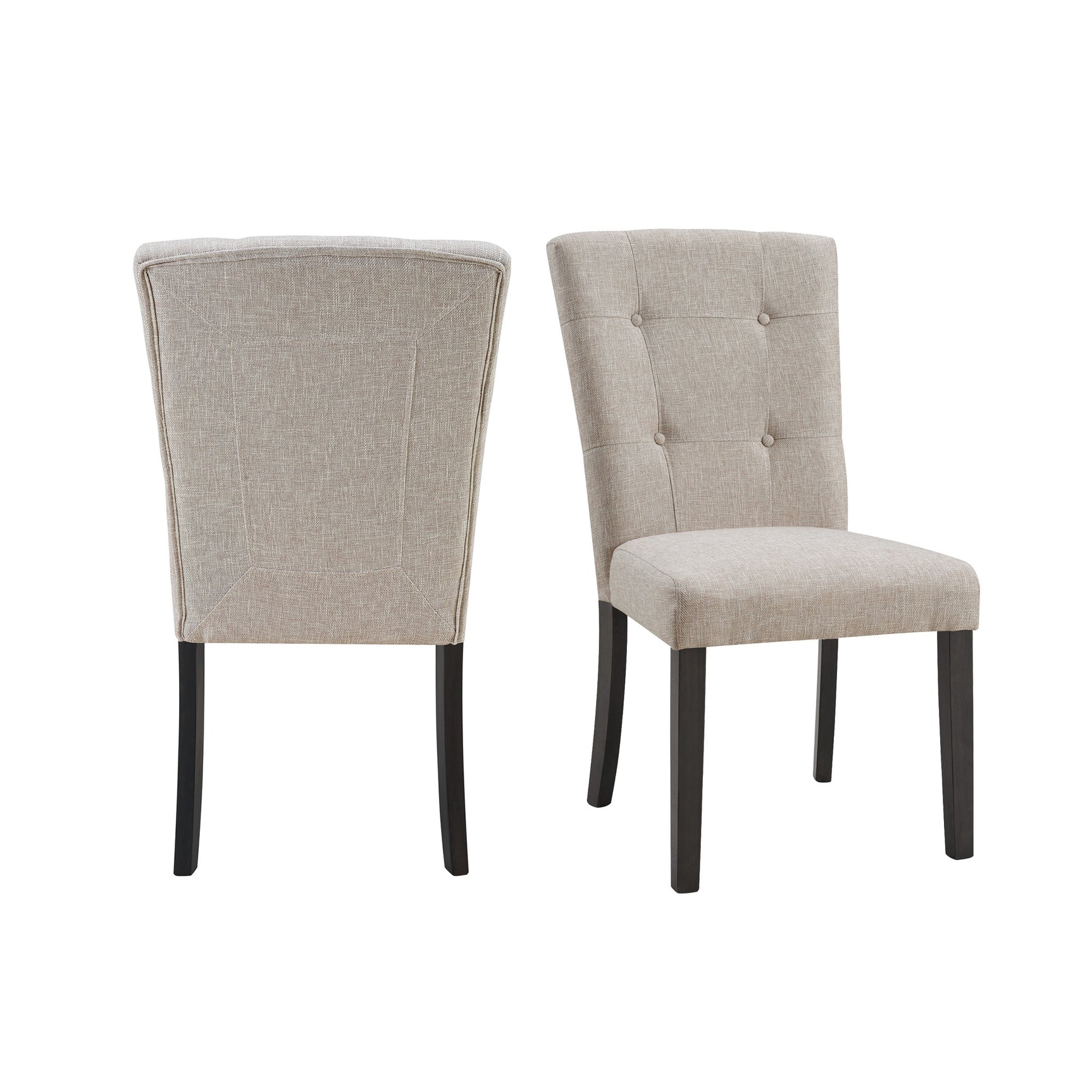 Lexi Tufted Fabric Side Chair in Beige (2 Per Pack) - Tampa Furniture Outlet