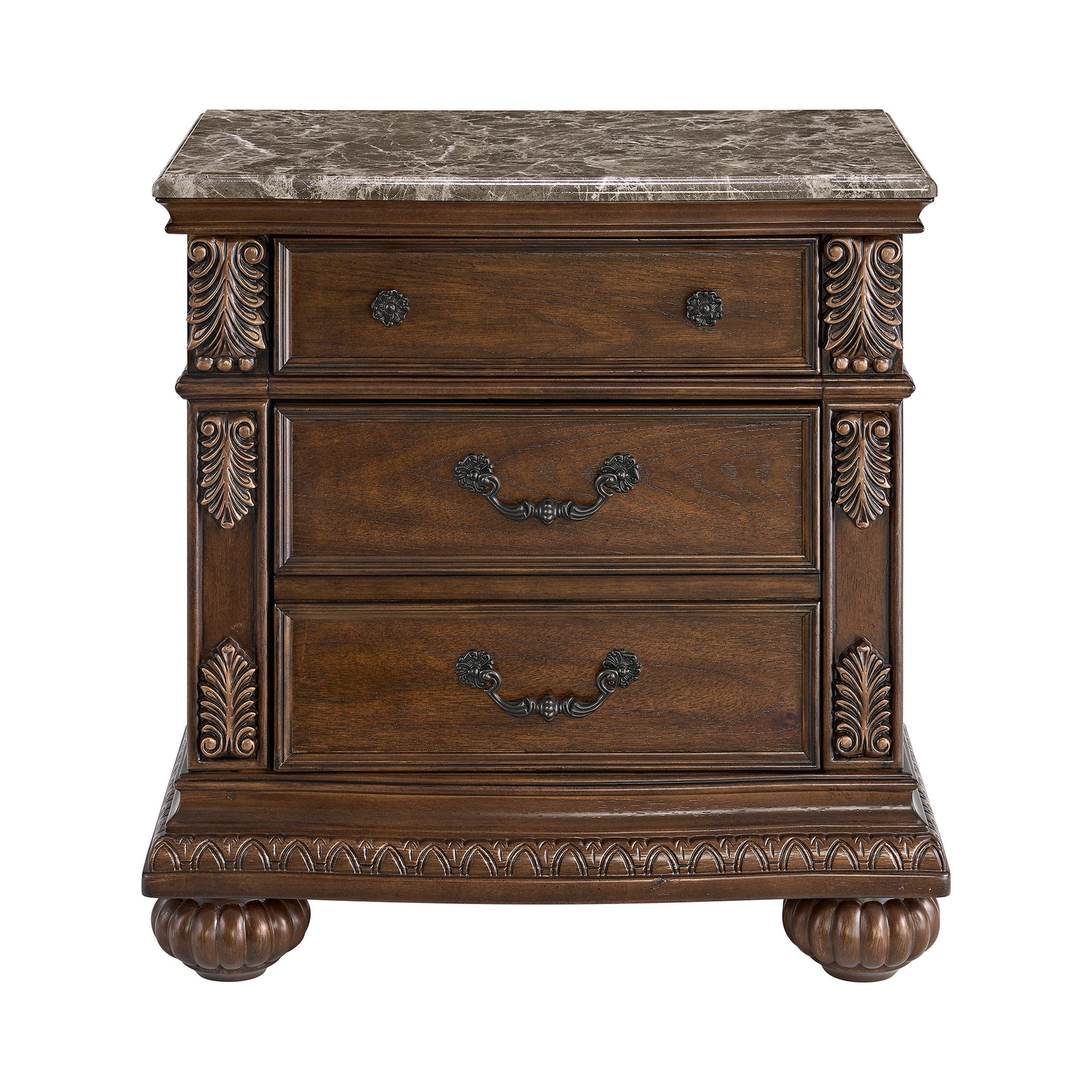 Cadenza Nightstand with USB-C in Brown