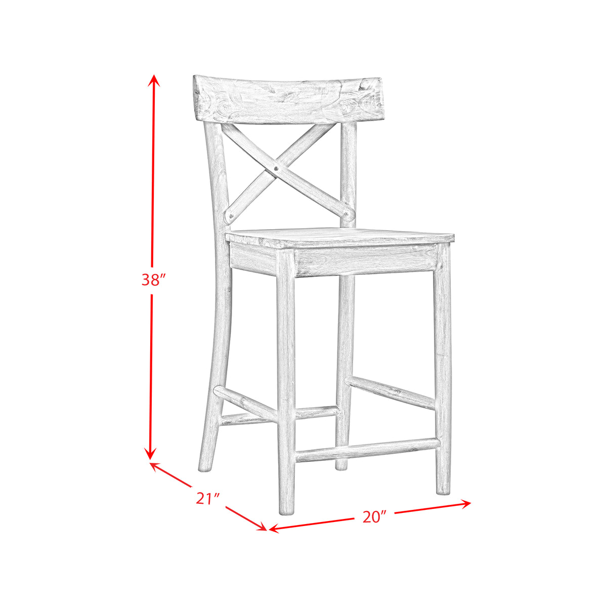 (D680-22) Callista- 24'' Counter Stool- Beach/Natural