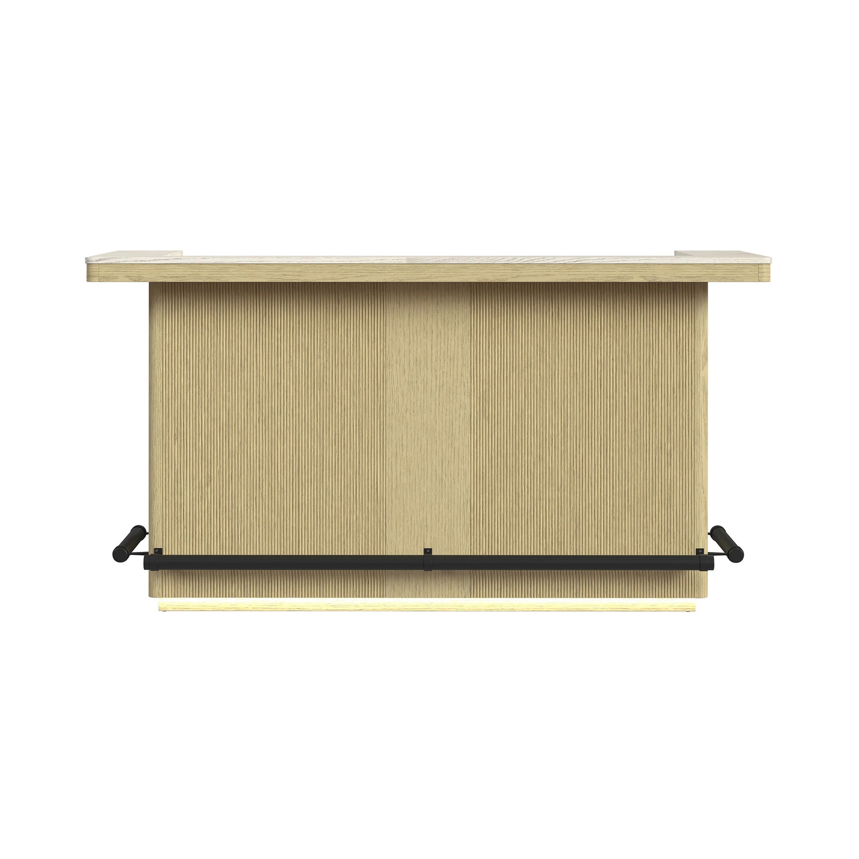 Cambrie Bar Table in Off-White and Natural with LED