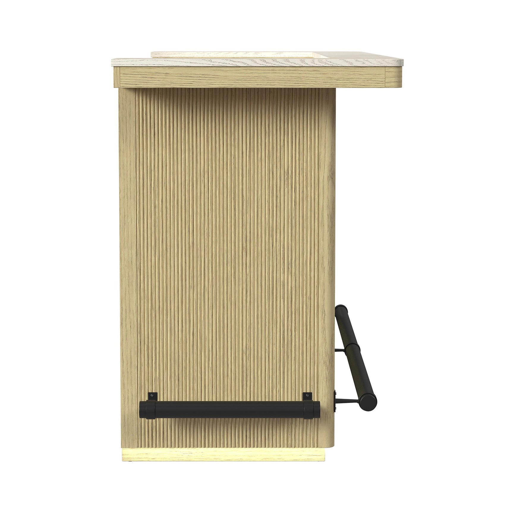 Cambrie Bar Table in Off-White and Natural with LED