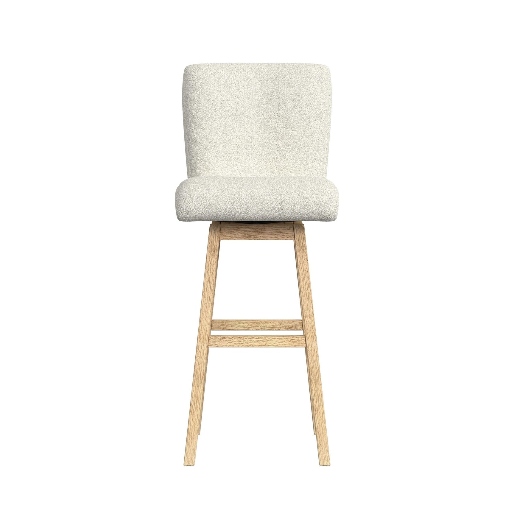 Cambrie UPH Swivel Bar Stool with Beige Boucle in Natural (2 Per Carton) - Tampa Furniture Outlet