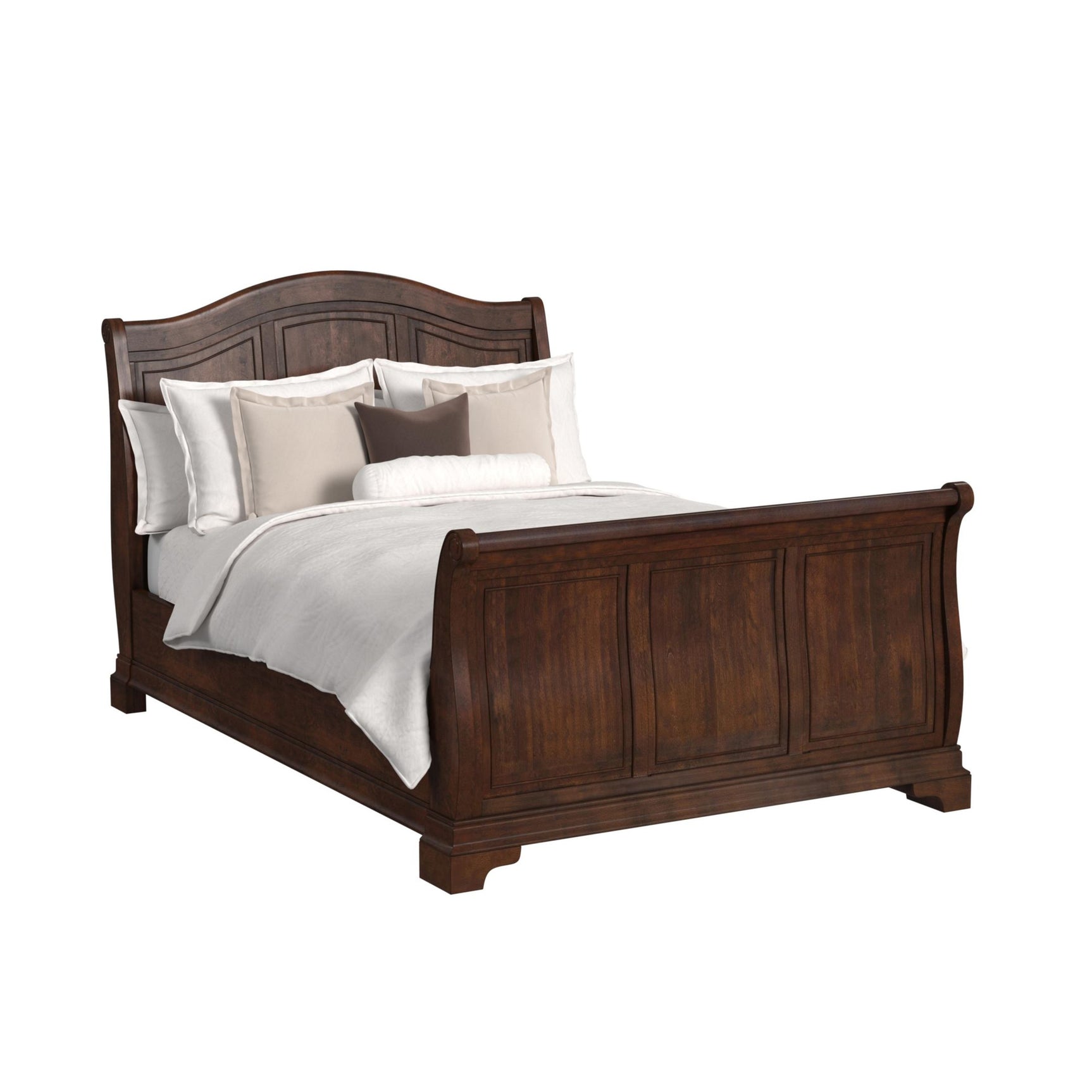 Cameron Cherry Queen Sleigh Bed