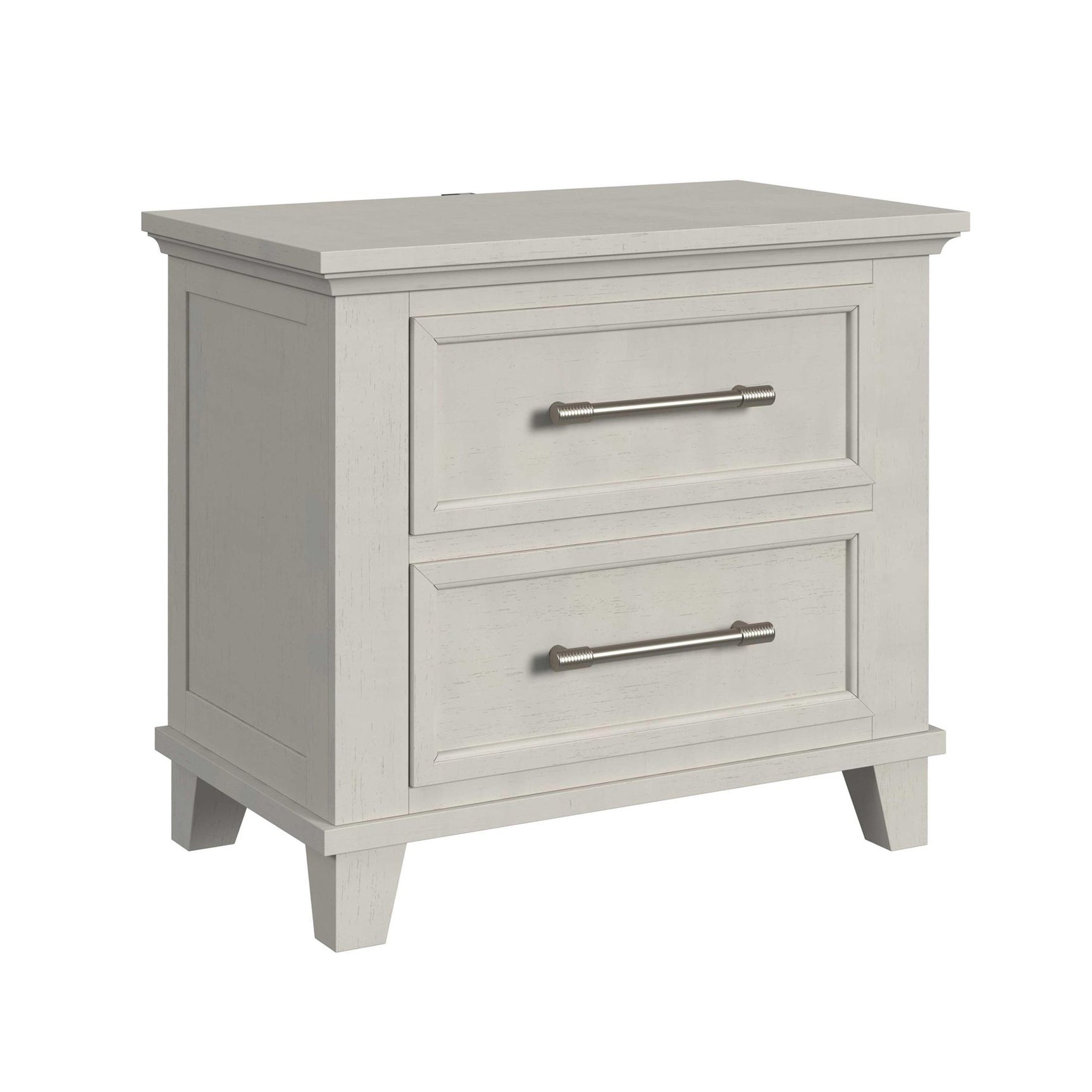 Canterbury 2-Drawer Nightstand with USB in Ivory - Tampa Furniture Outlet