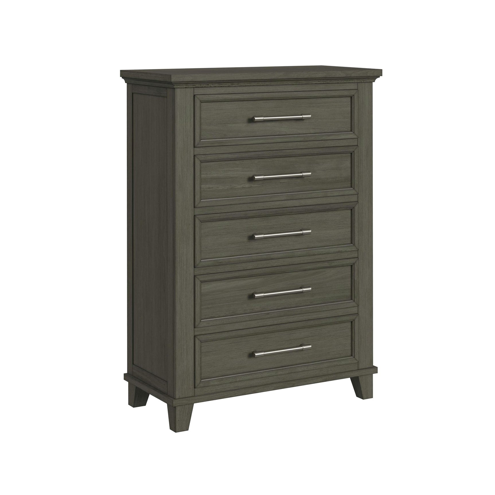Canterbury 5-Drawer Chest in Grey - Tampa Furniture Outlet