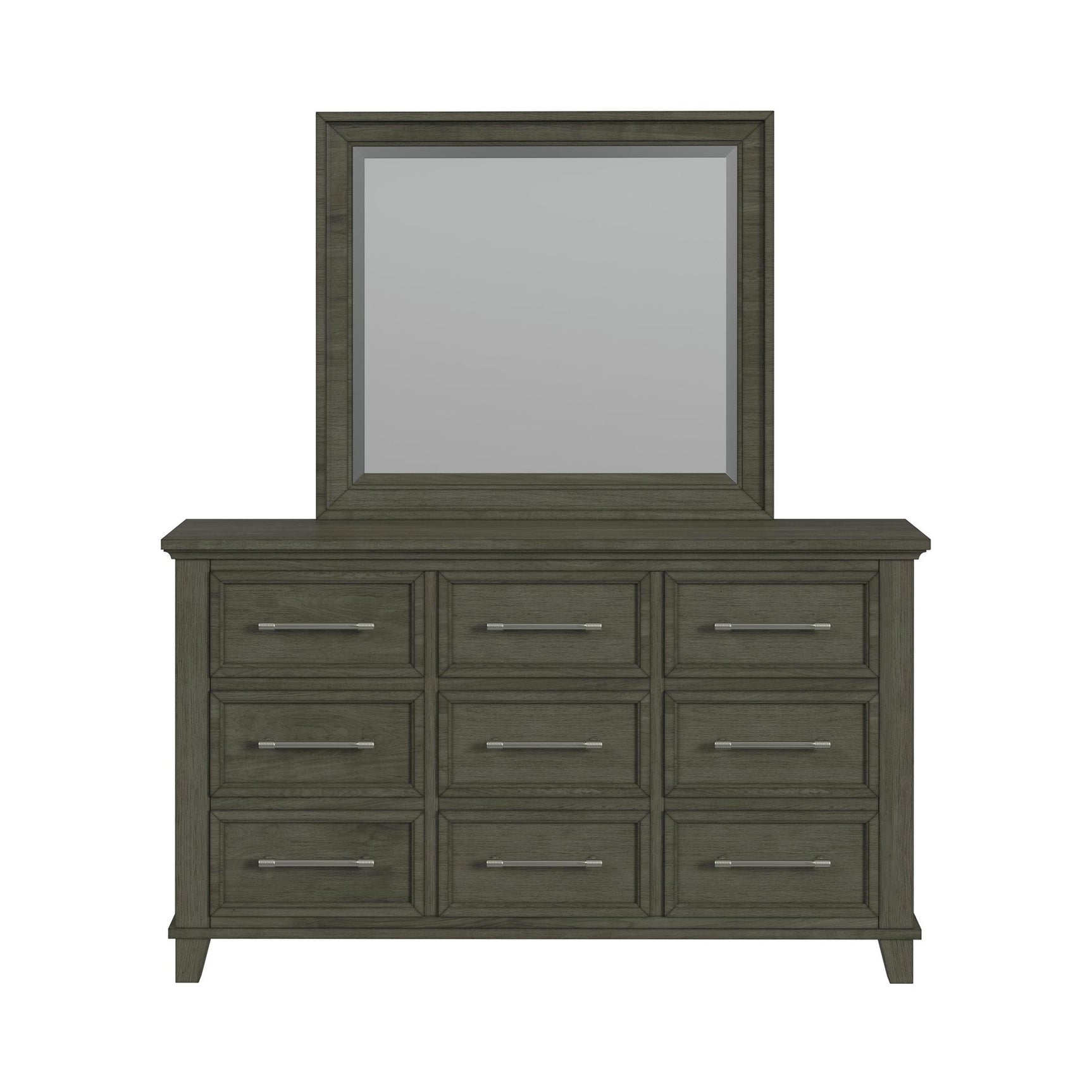 Canterbury Dresser and Mirror Set in Grey