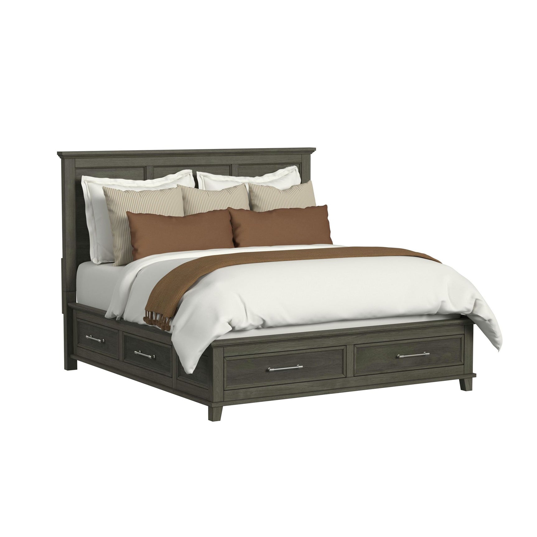 Canterbury King Storage Bed in Grey - Tampa Furniture Outlet