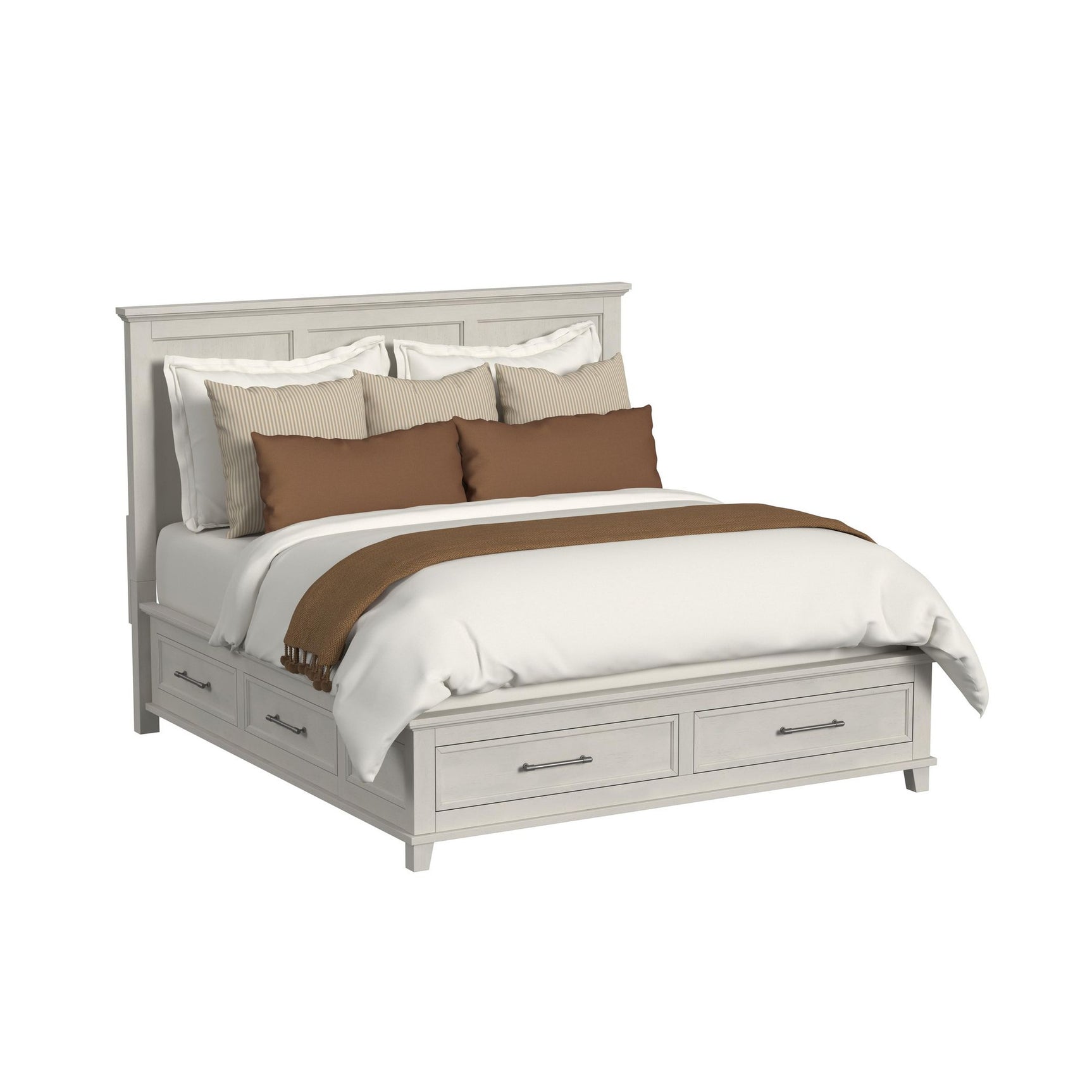 Canterbury King Storage Bed in Ivory