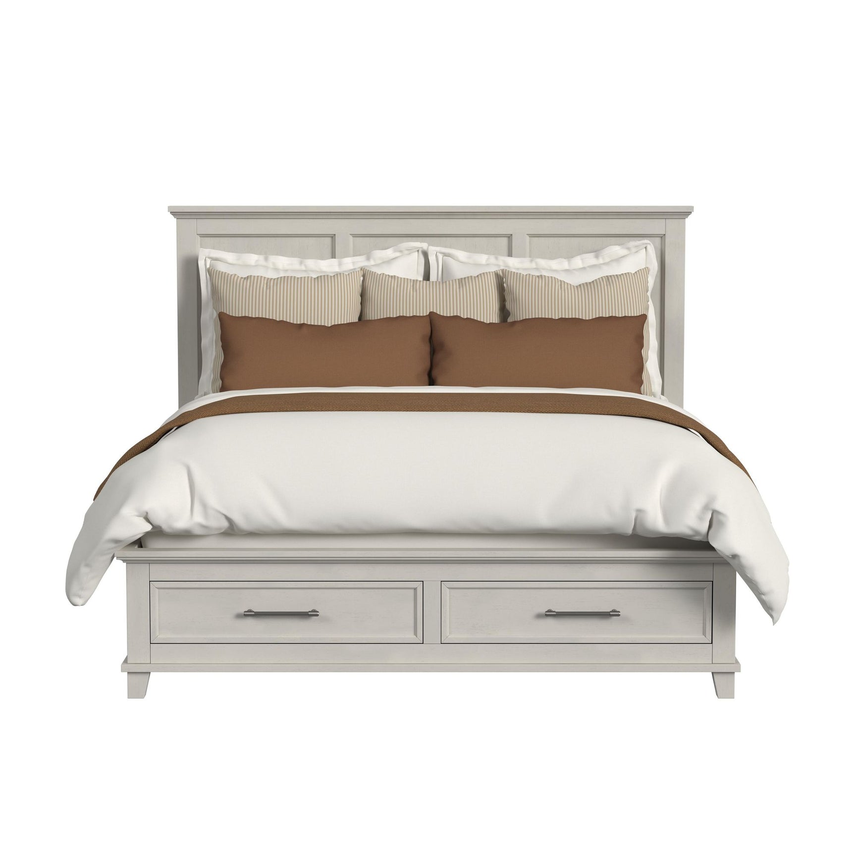 Canterbury King Storage Bed in Ivory - Tampa Furniture Outlet