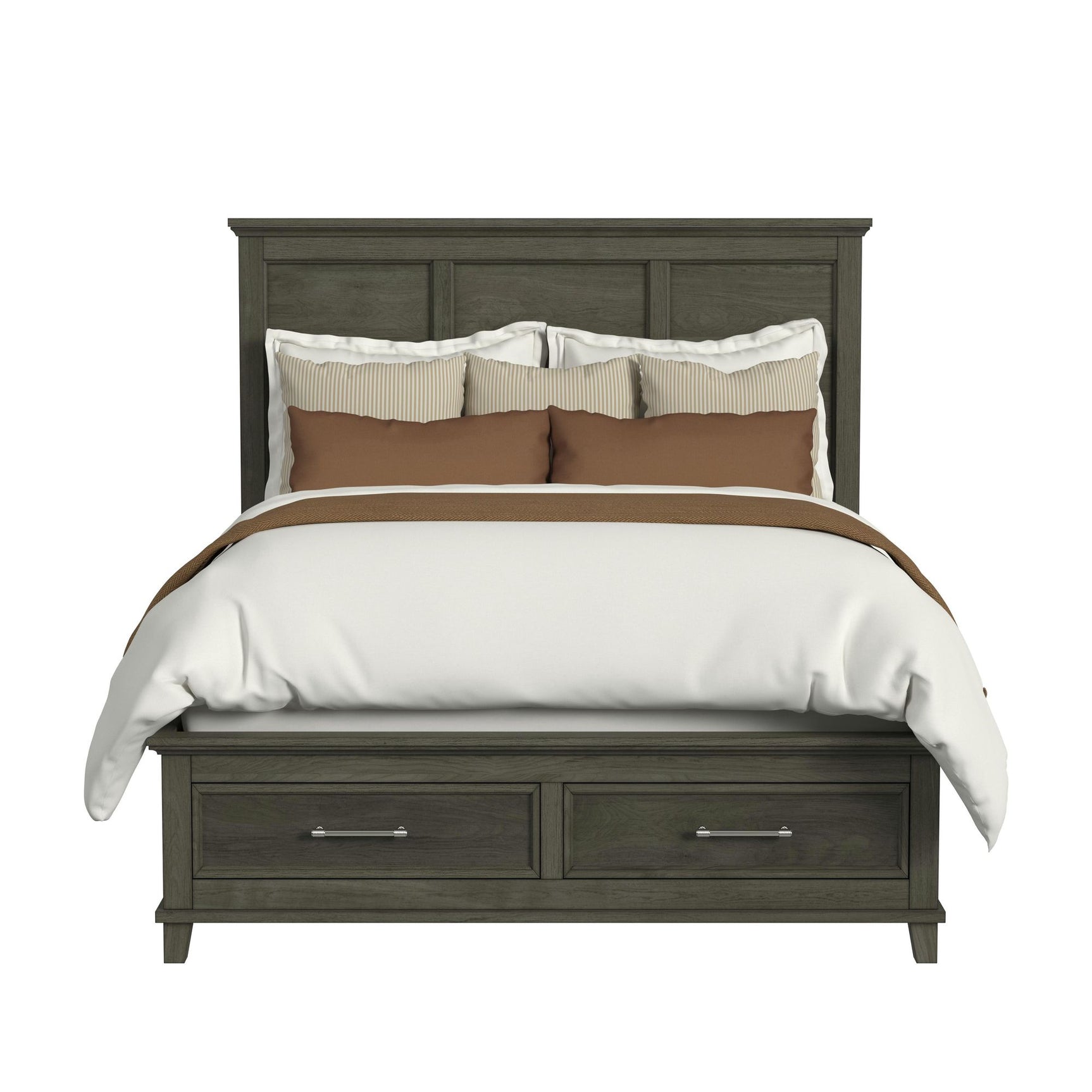 Canterbury Queen Storage Bed in Grey - Tampa Furniture Outlet