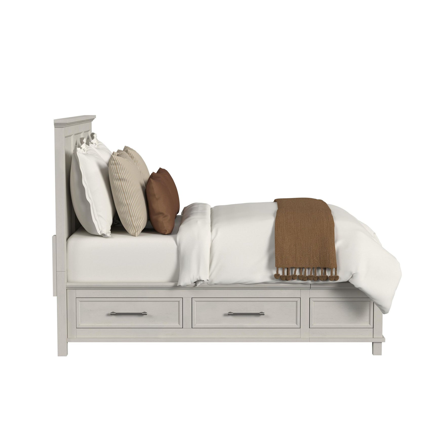 Canterbury King Storage Bed in Ivory