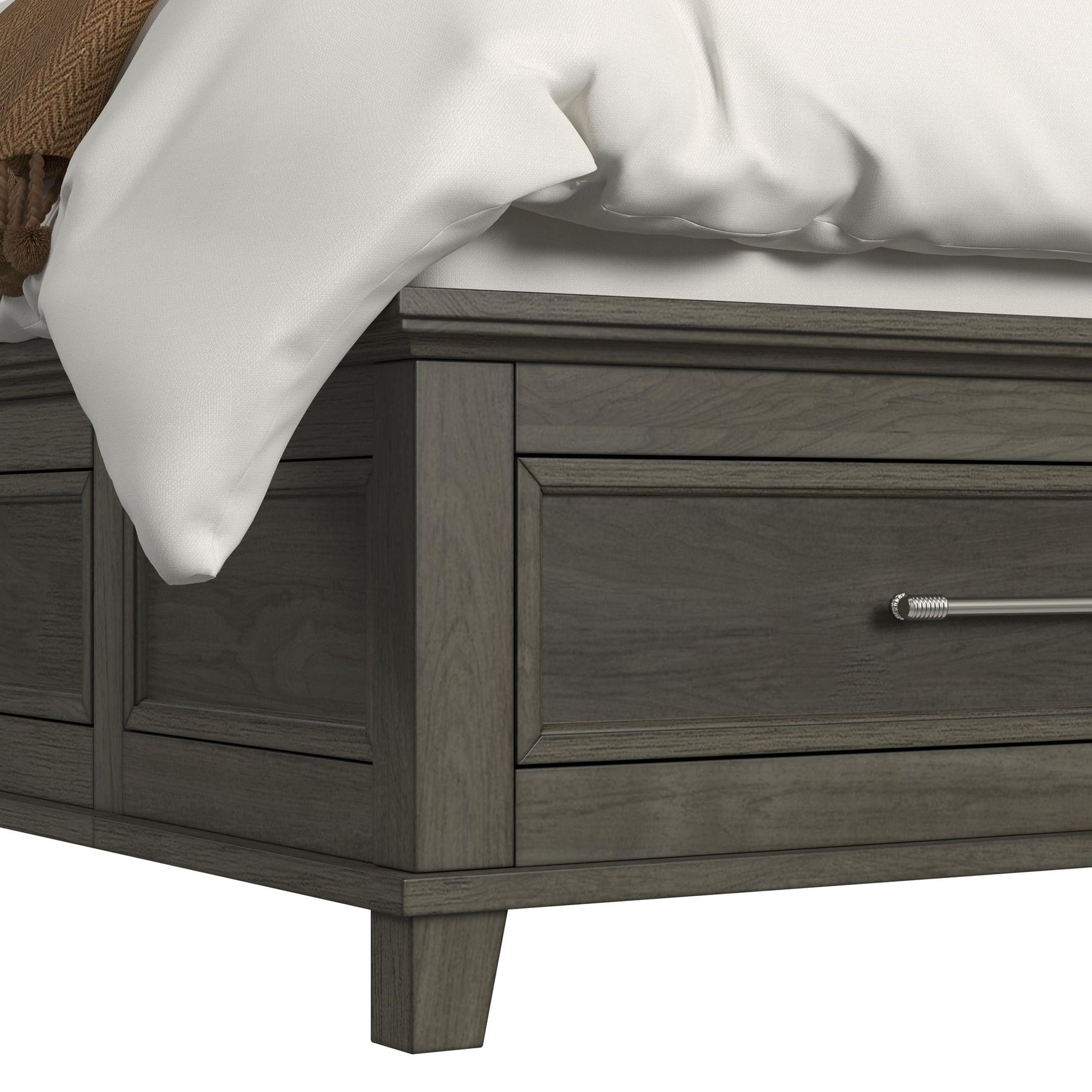 Canterbury King Storage Bed in Grey - Tampa Furniture Outlet