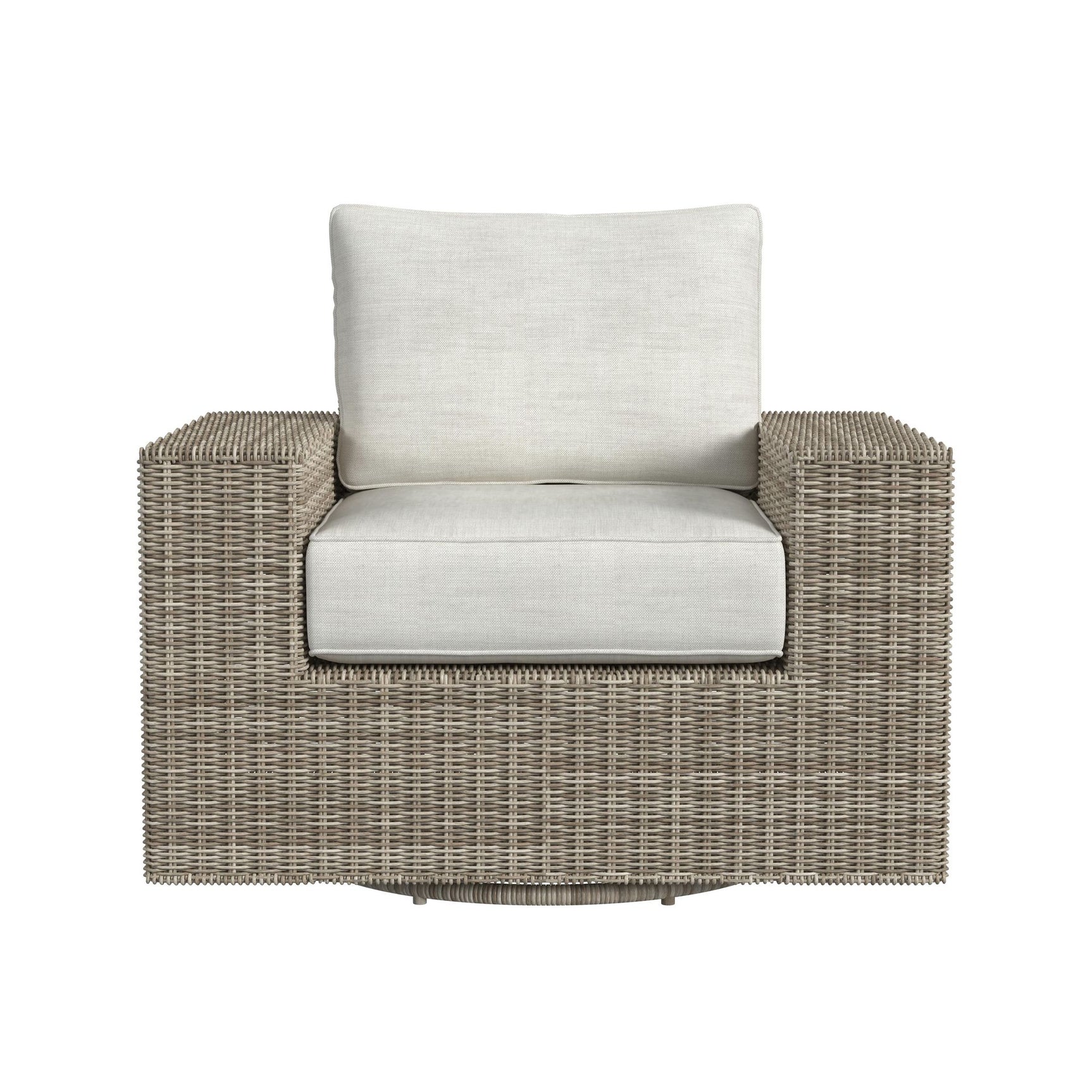 Carmona Swivel Chair - Natural and Olefin Beige - Tampa Furniture Outlet