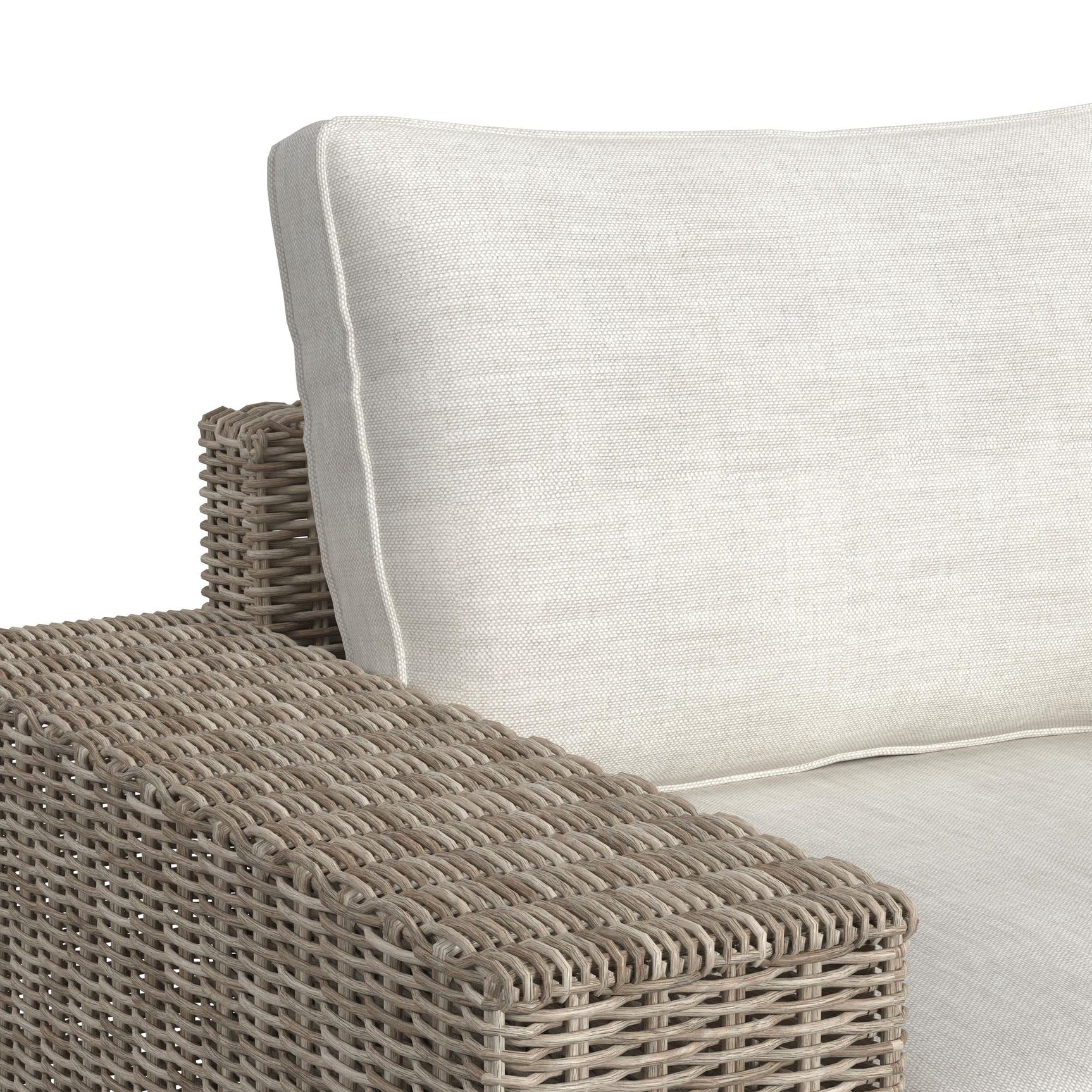Carmona Swivel Chair - Natural and Olefin Beige - Tampa Furniture Outlet