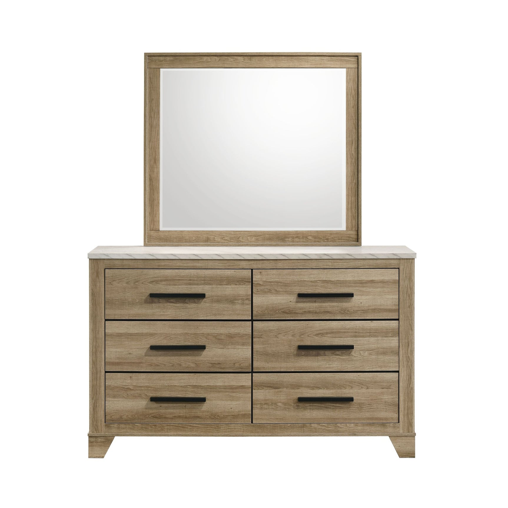 Caro Dresser and Mirror Set in Natural
