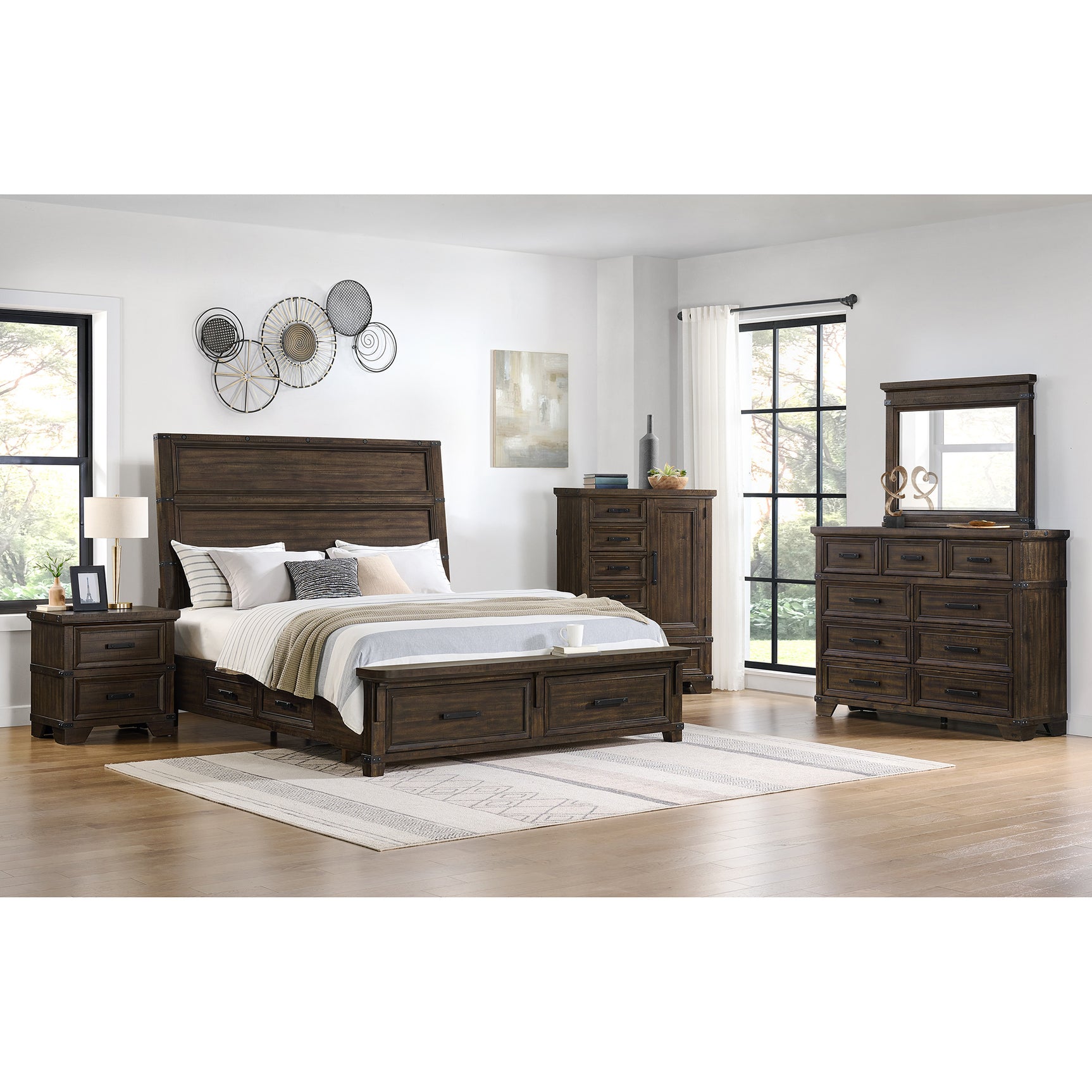 Colorado City 6-Drawer Door Chest in Charcoal – SKU B-13010-8-CH2 | Elements