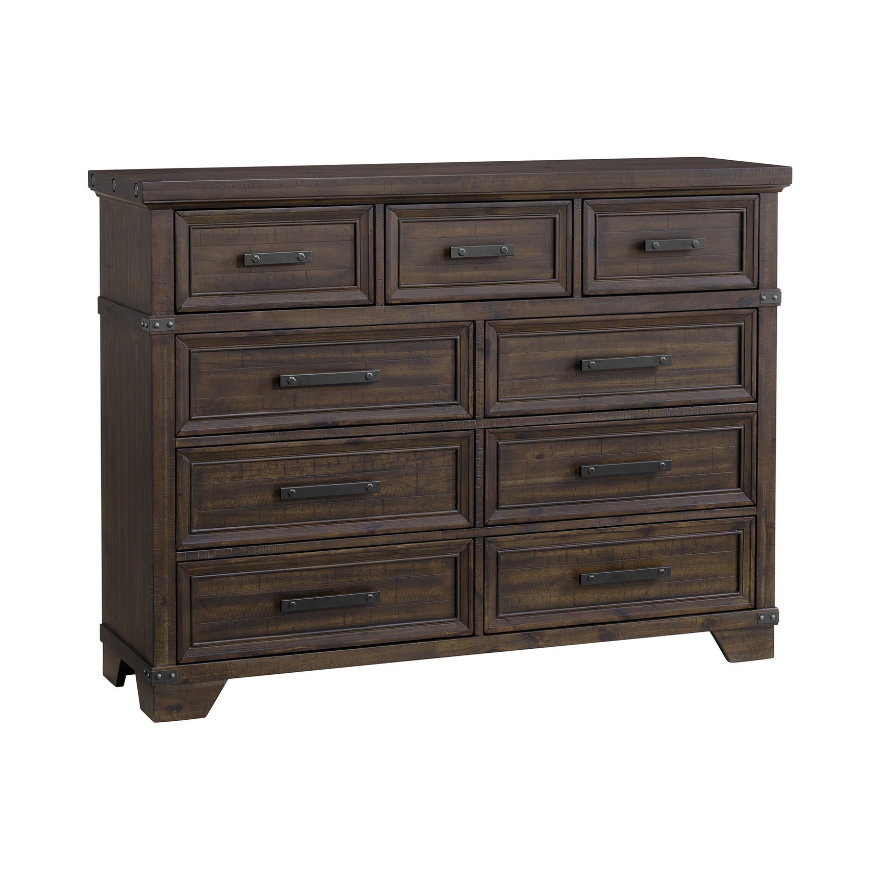 Colorado City 9-Drawer Dresser in Charcoal