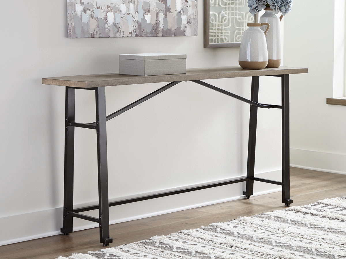 Tampa Furniture Outlet - Ashley Furniture - Lesterton Dining Room - Long Counter Table / Light Brown/Black - D334-52
