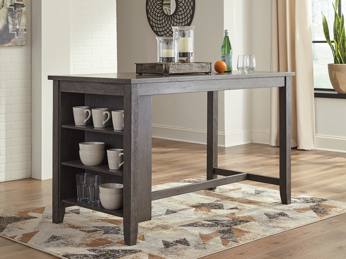 Tampa Furniture Outlet - Ashley Furniture - Caitbrook Dining Room - RECT DRM Counter TBL Set(7/CN) / Gray - D388-423