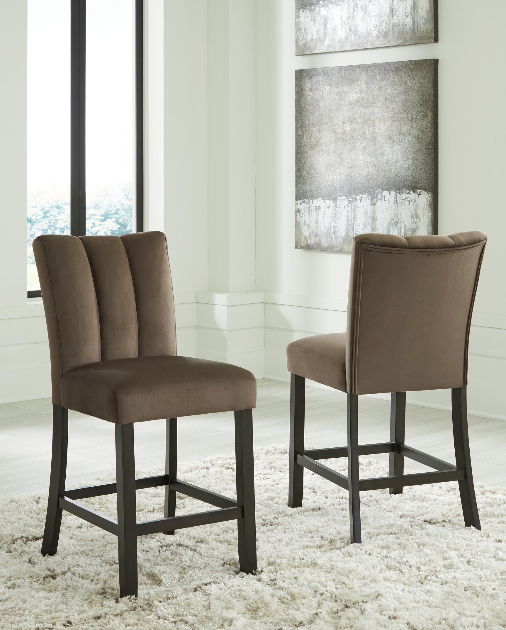 Tampa Furniture Outlet - Ashley Furniture - Jeshina Counter Height Barstool (Set of 2) - Counter Height Barstool (Set of 2) / Mocha - PCD581-124X2