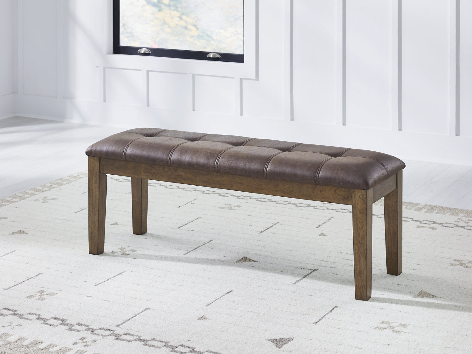 Tampa Furniture Outlet - Ashley Furniture - Urbinforte Dining Room - Large UPH Dining Room Bench / Light Brown - PCD592-00