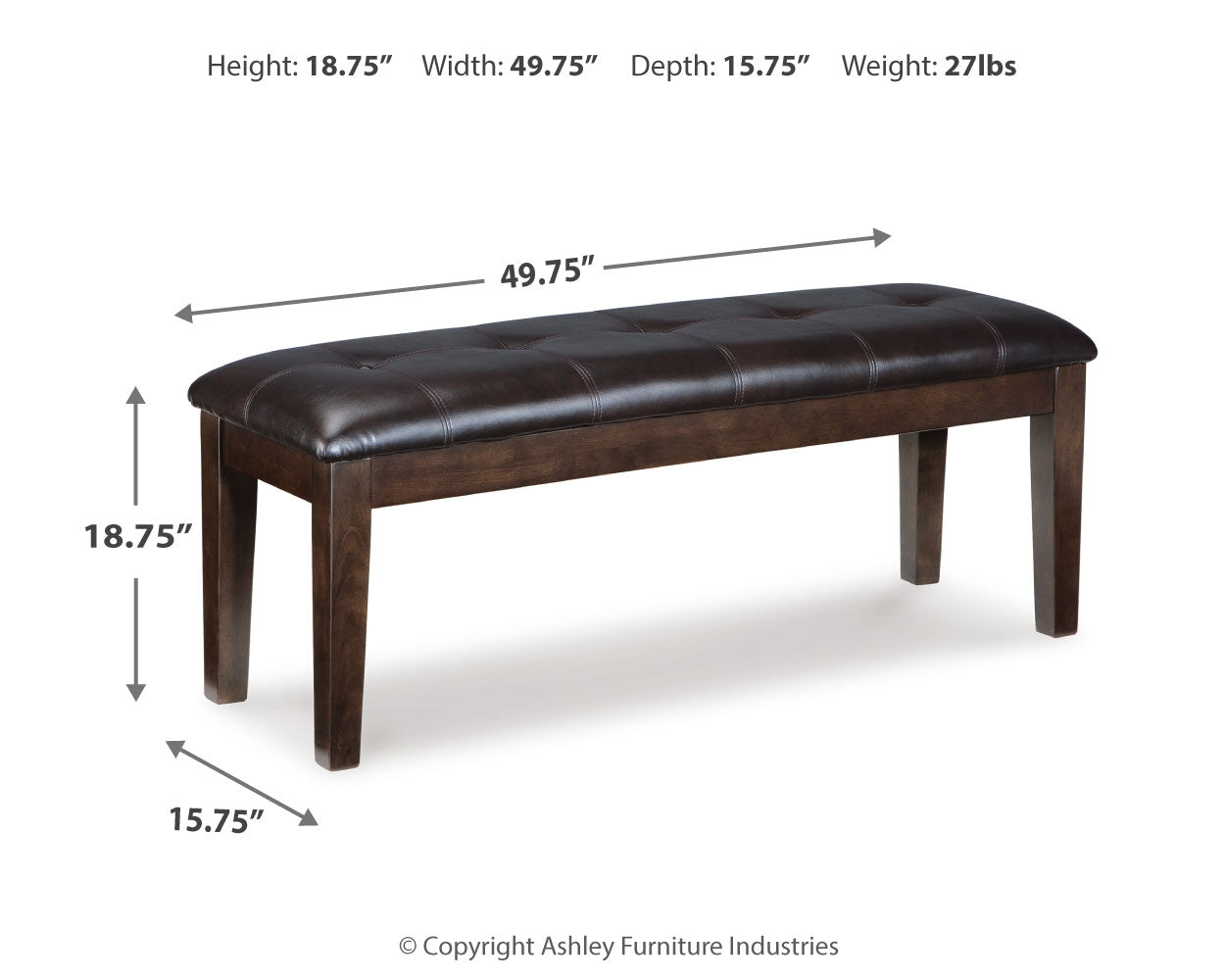 Haddigan Dining Bench - Tampa Furniture Outlet
