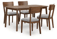 Tampa Furniture Outlet - Ashley Furniture - Tameride Dining Table and 4 Chairs (Set of 5) - Dining Room Table Set (5/CN) / Brown - PCD609-225