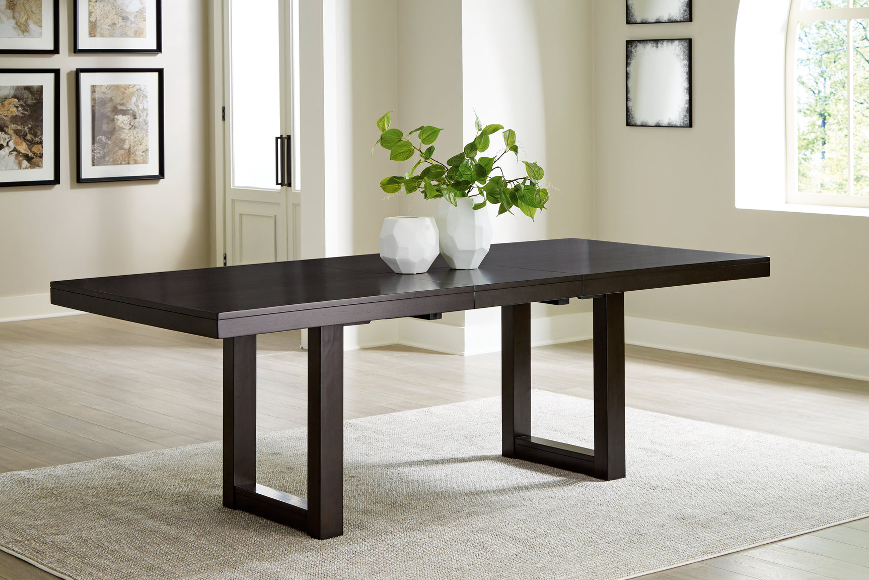 Tampa Furniture Outlet - Ashley Furniture - Neymorton Dining Room - RECT Dining Room Counter Table / Dark Grayish Brown - D618-13