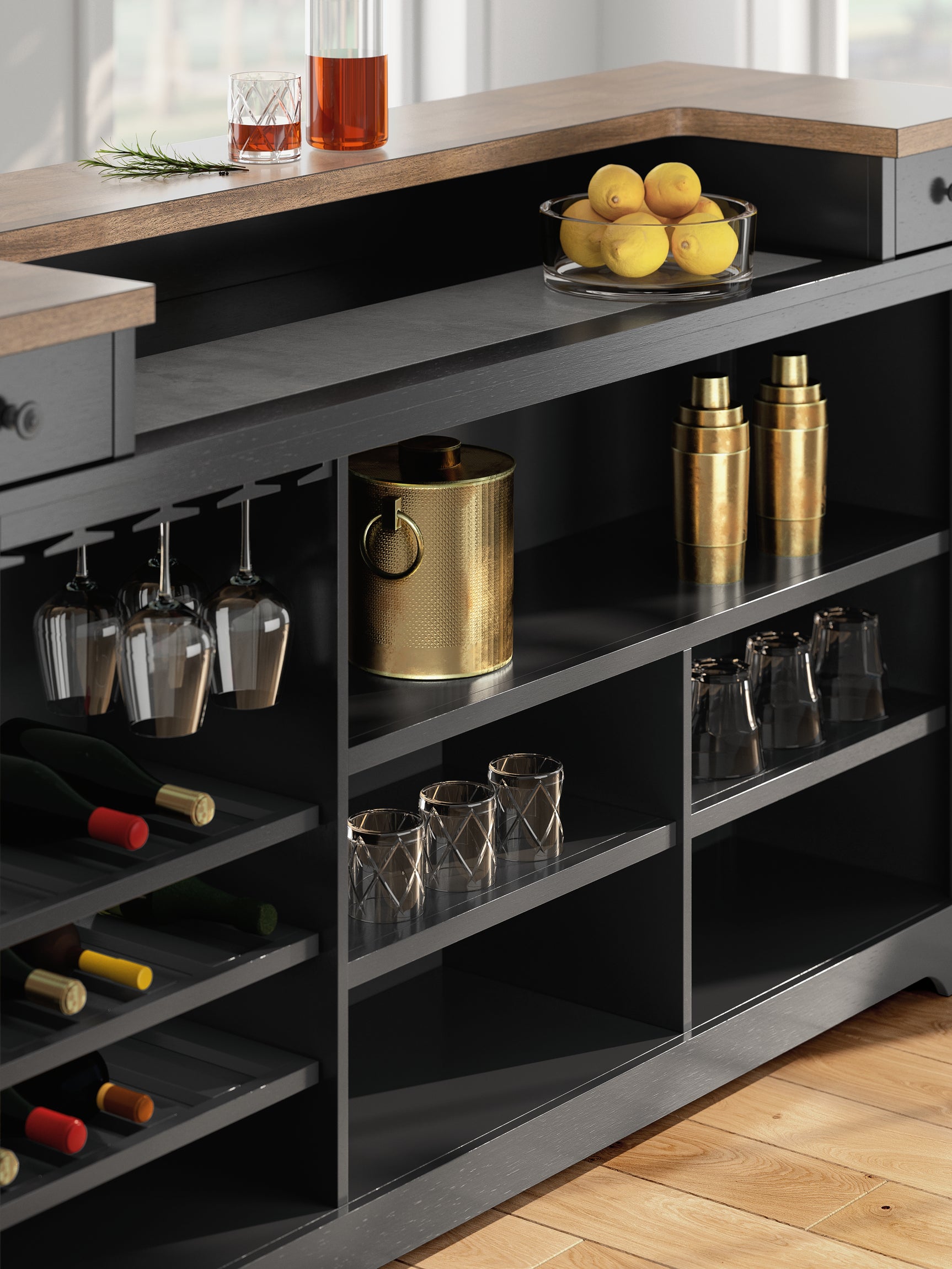 Wildenauer 78" Bar - Tampa Furniture Outlet