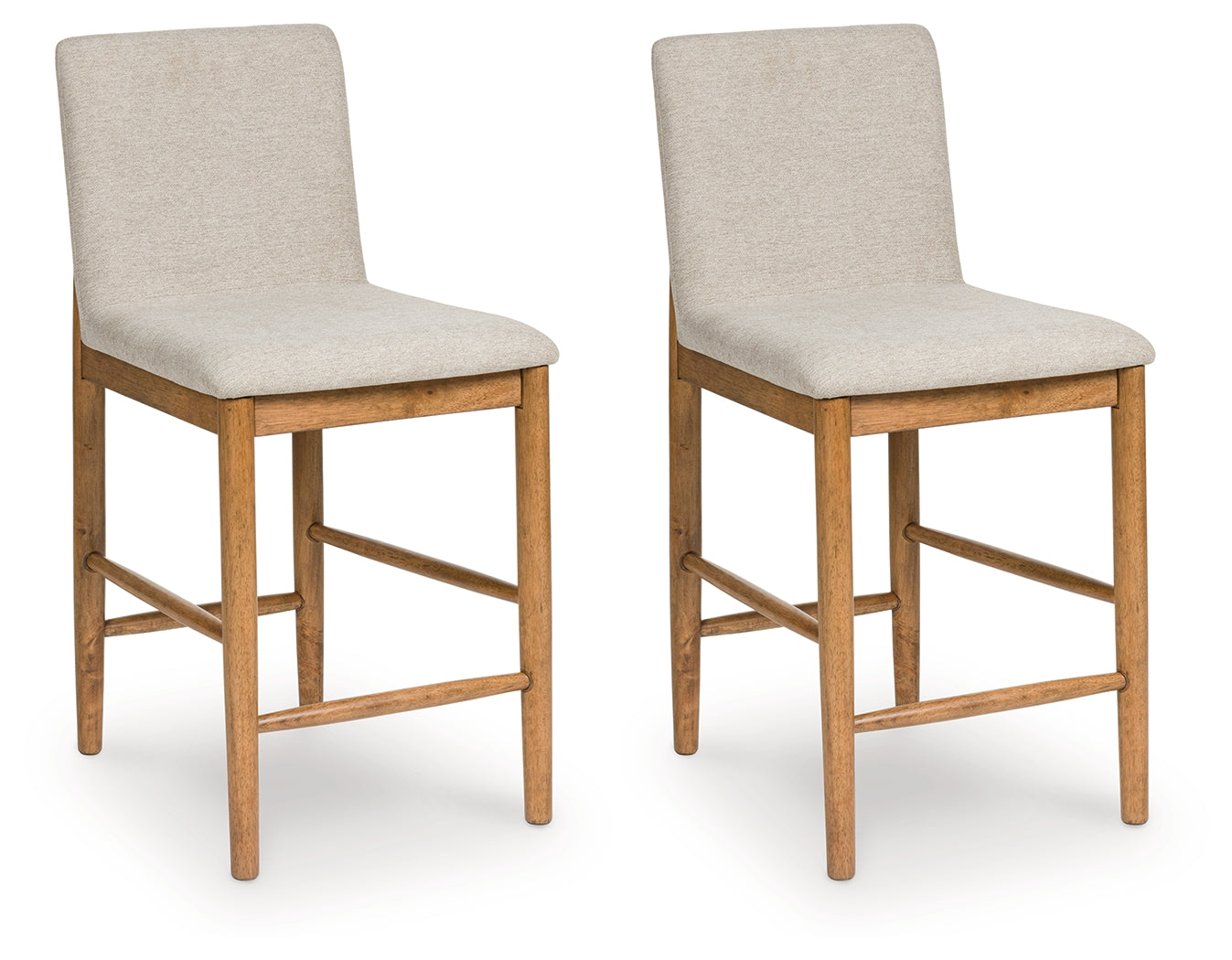 Tampa Furniture Outlet - Ashley Furniture - Isanti Dining Room - Counter Height Barstool (Set of 2) / Light Brown - D752-124X2